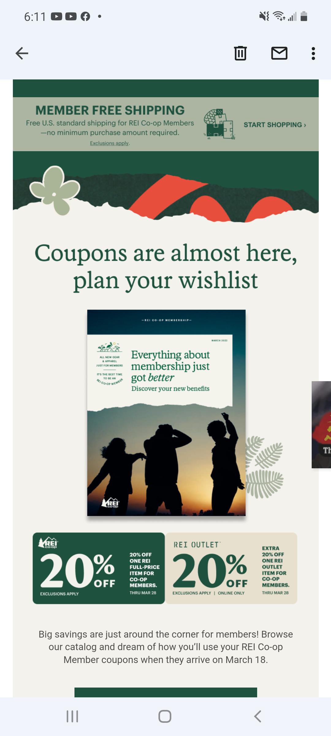 REI 20 off coupon sale starts 3/183/28 r/CampingGear