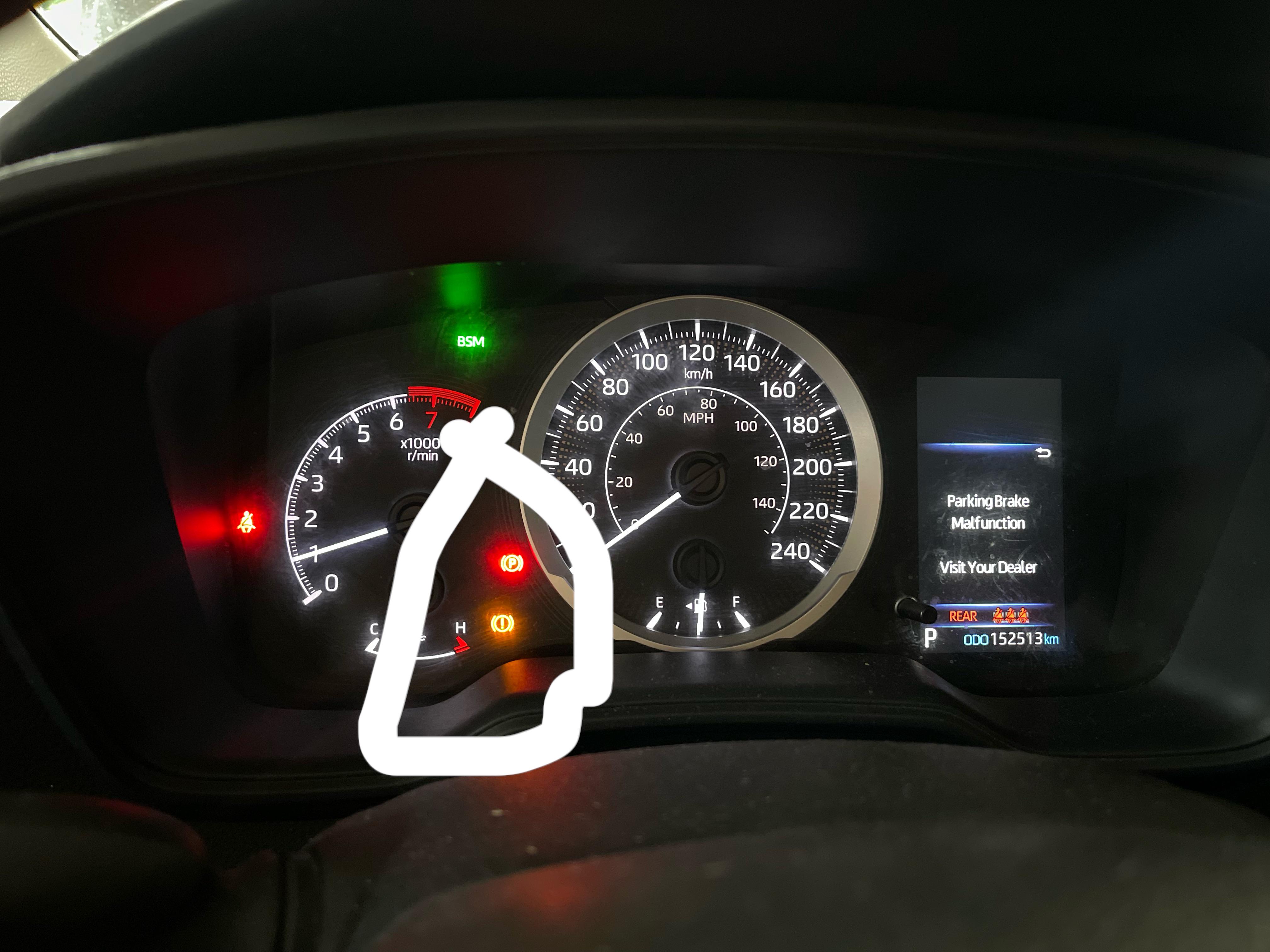 Parking brake malfunction r/COROLLA