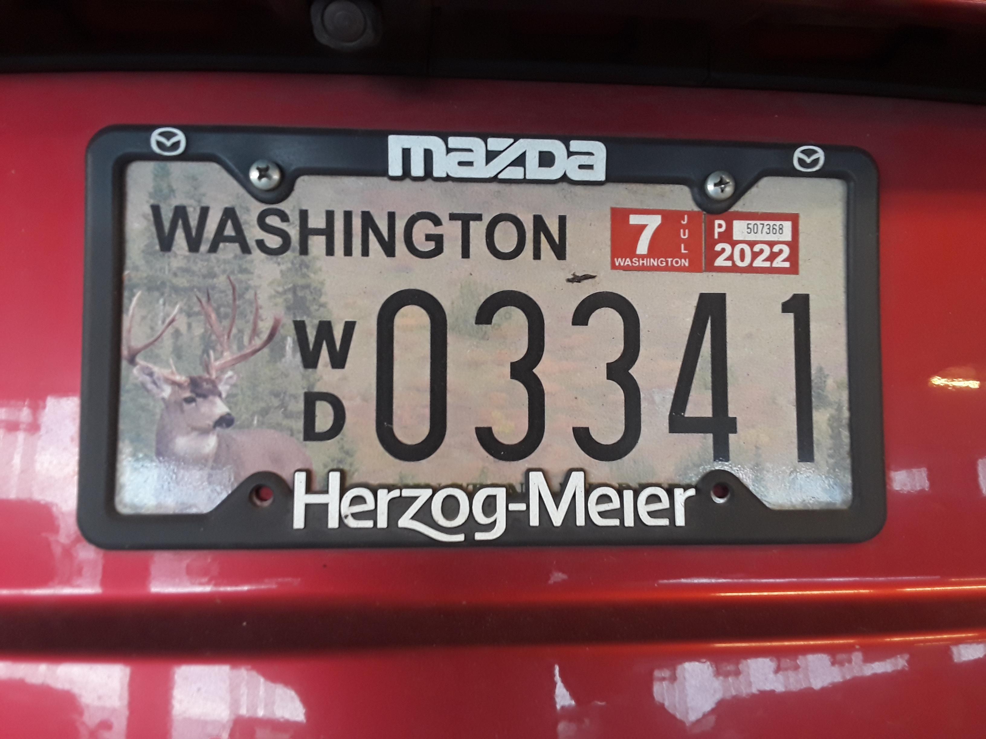 Washington wildlife license plate r/LICENSEPLATES