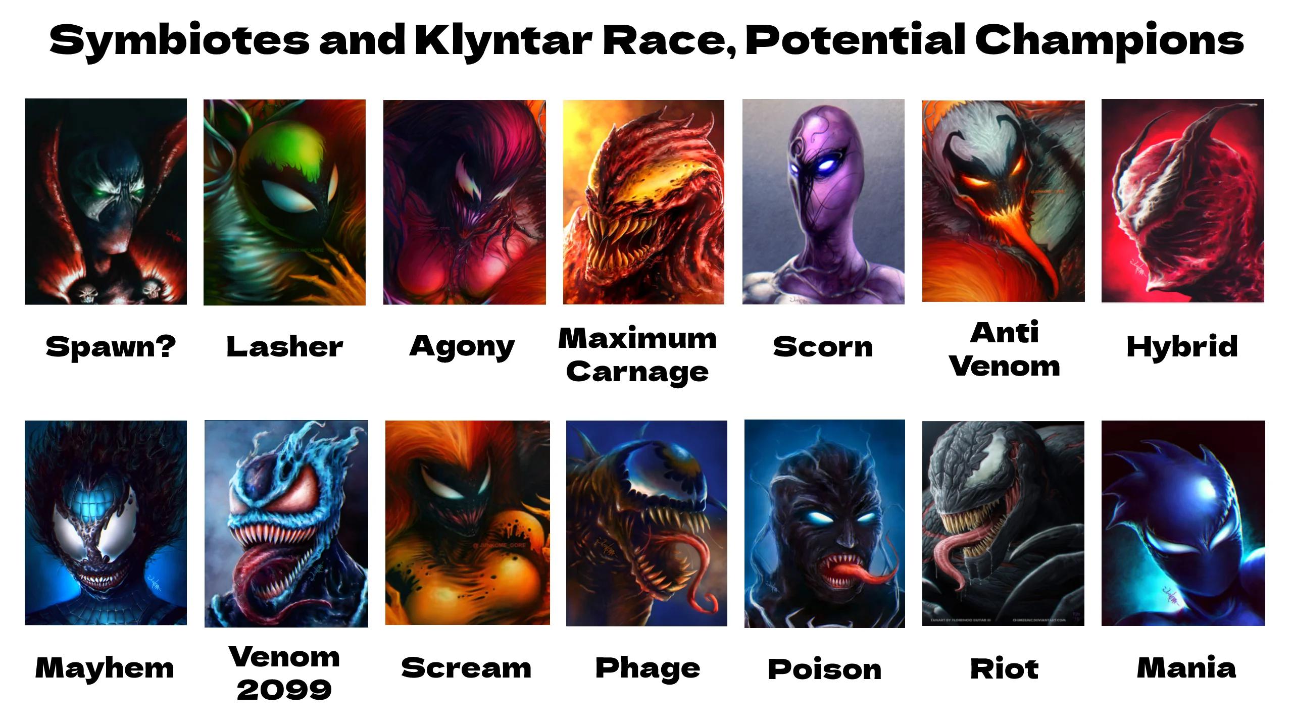 i would love a symbiote videogame where all the symbiotes as playable