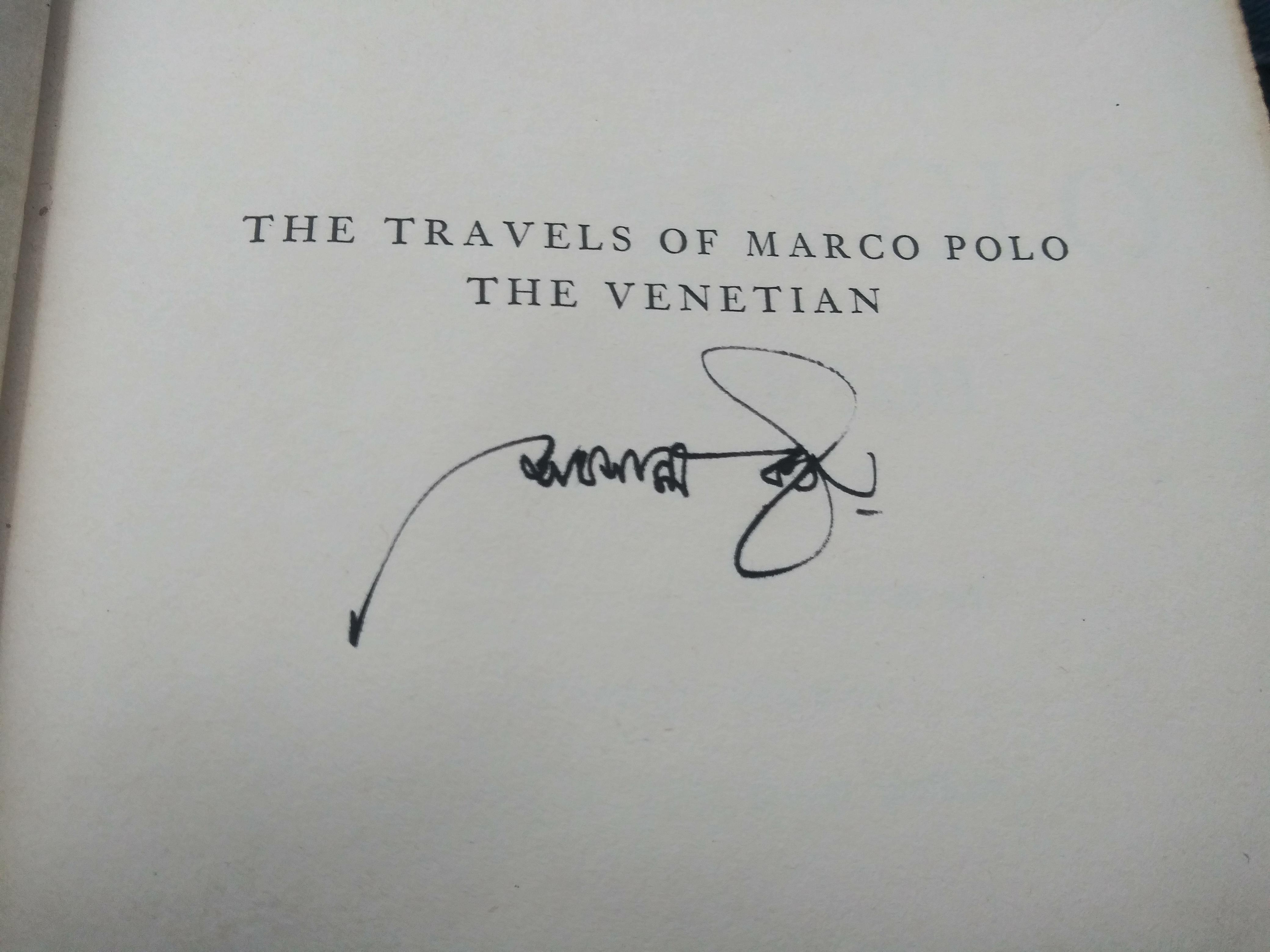Interesting signature in an old copy of Marco Polos Travels Any idea as