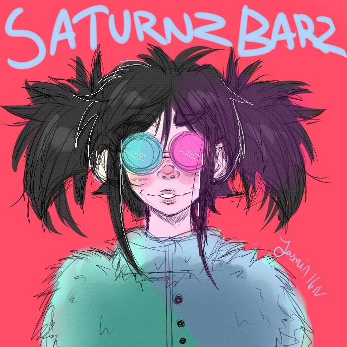 Noodle Saturnz Barz sketch fanart r/gorillaz