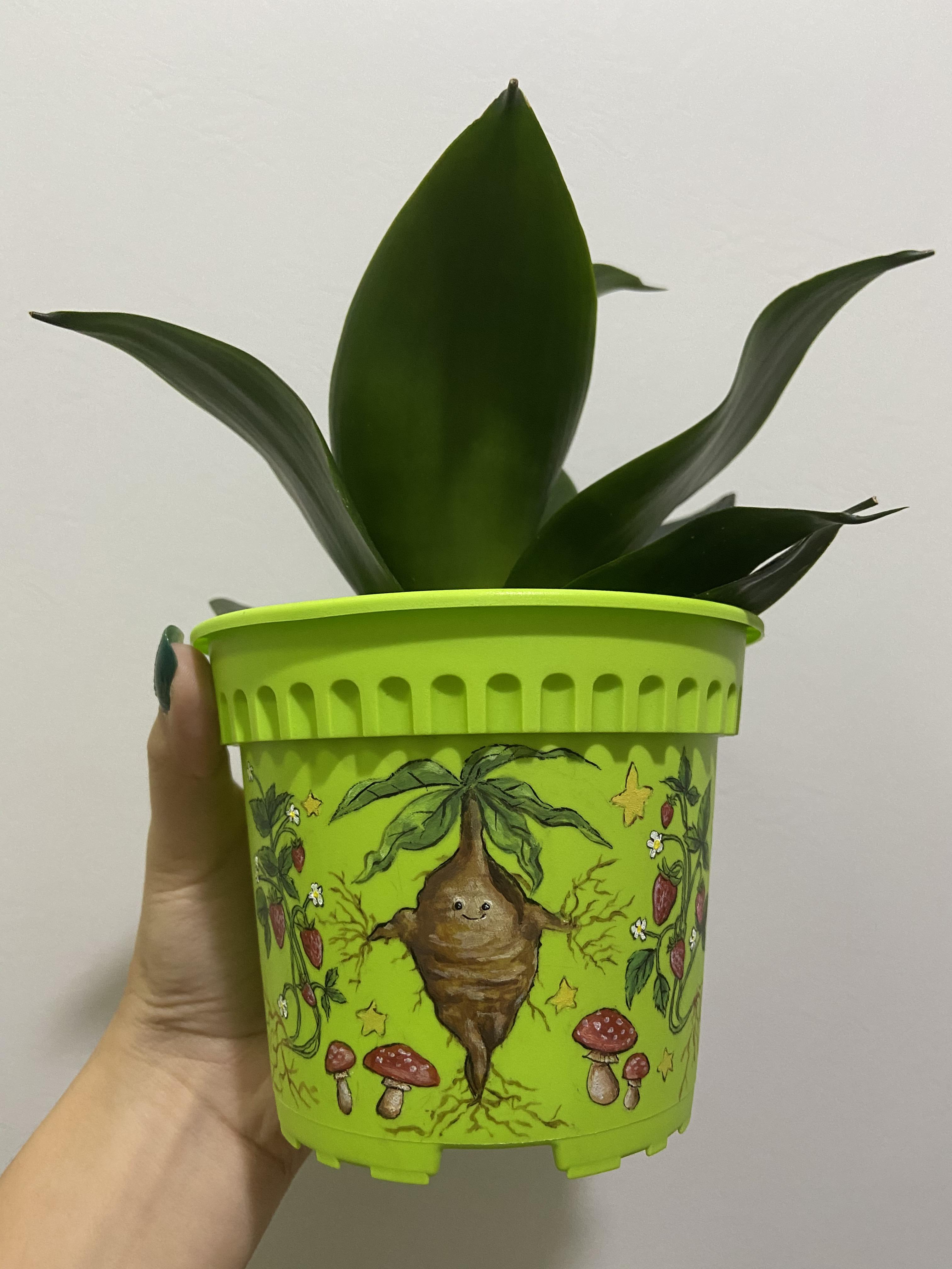 in the process of painting a cheap set of pots I found here’s the