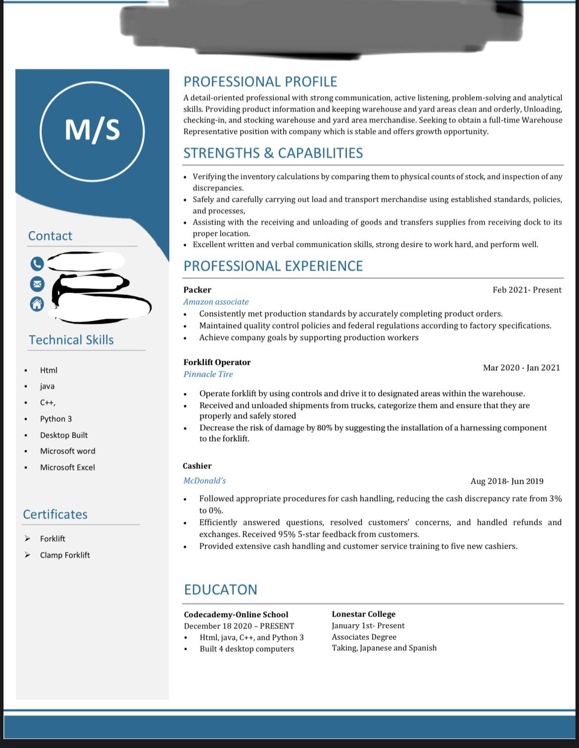 Ive been applying for warehouse and forklift jobs for 3 weeks and no