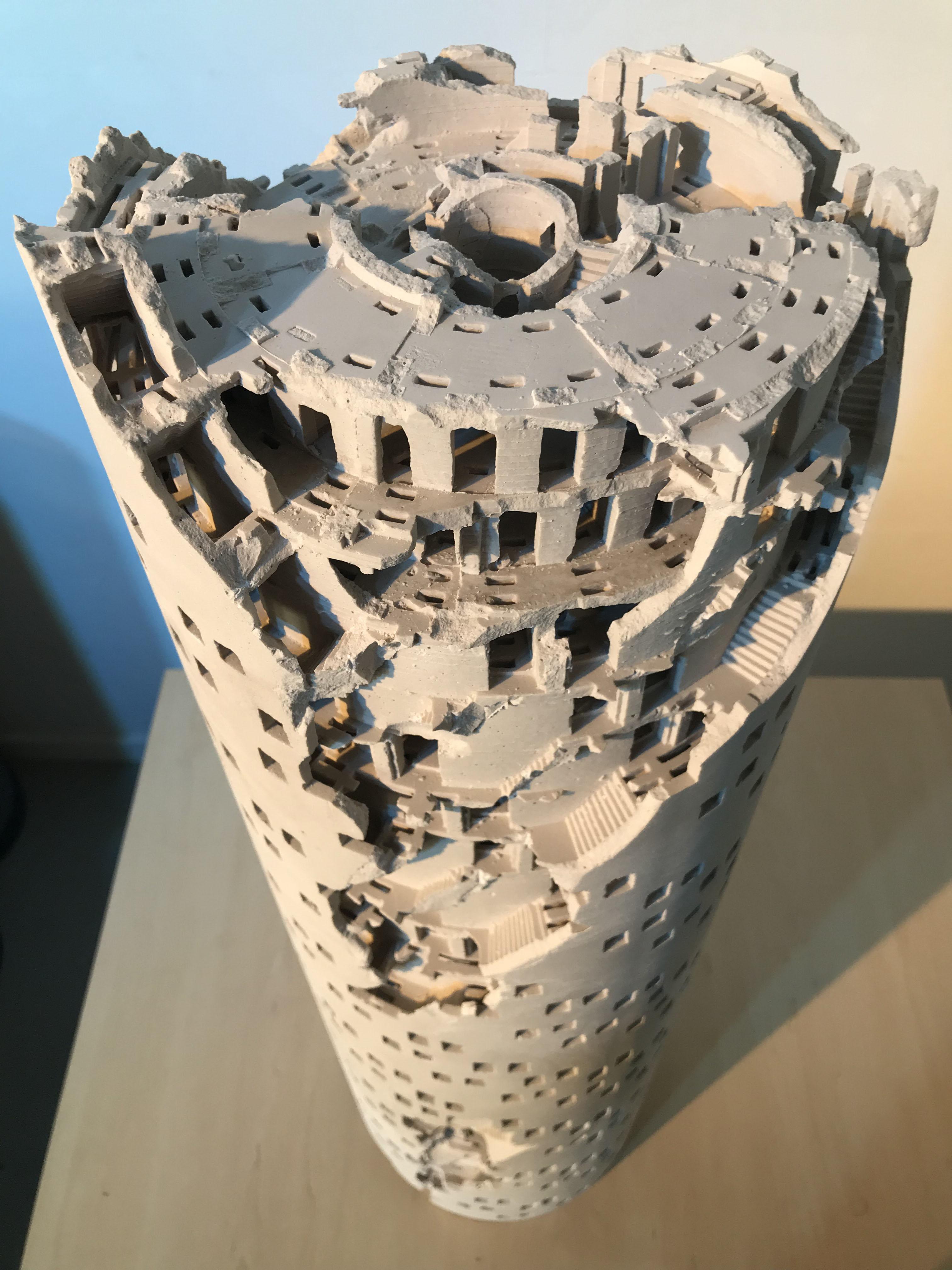 Ereis S7.01, Plaster Sculpture, 78x23.5x23.5cm r/Art