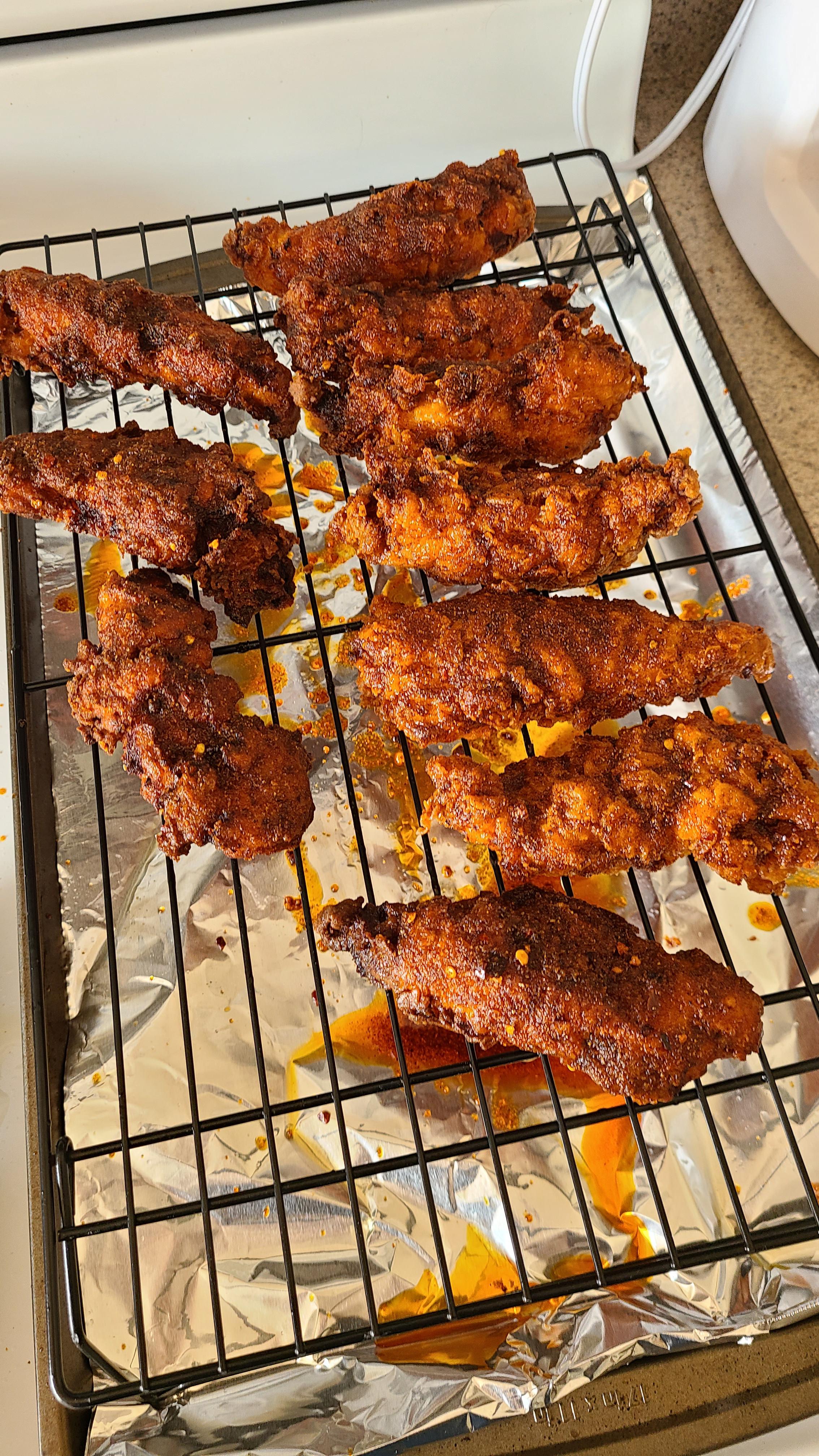 [Homemade] Nashville Hot Chicken Tenders r/food