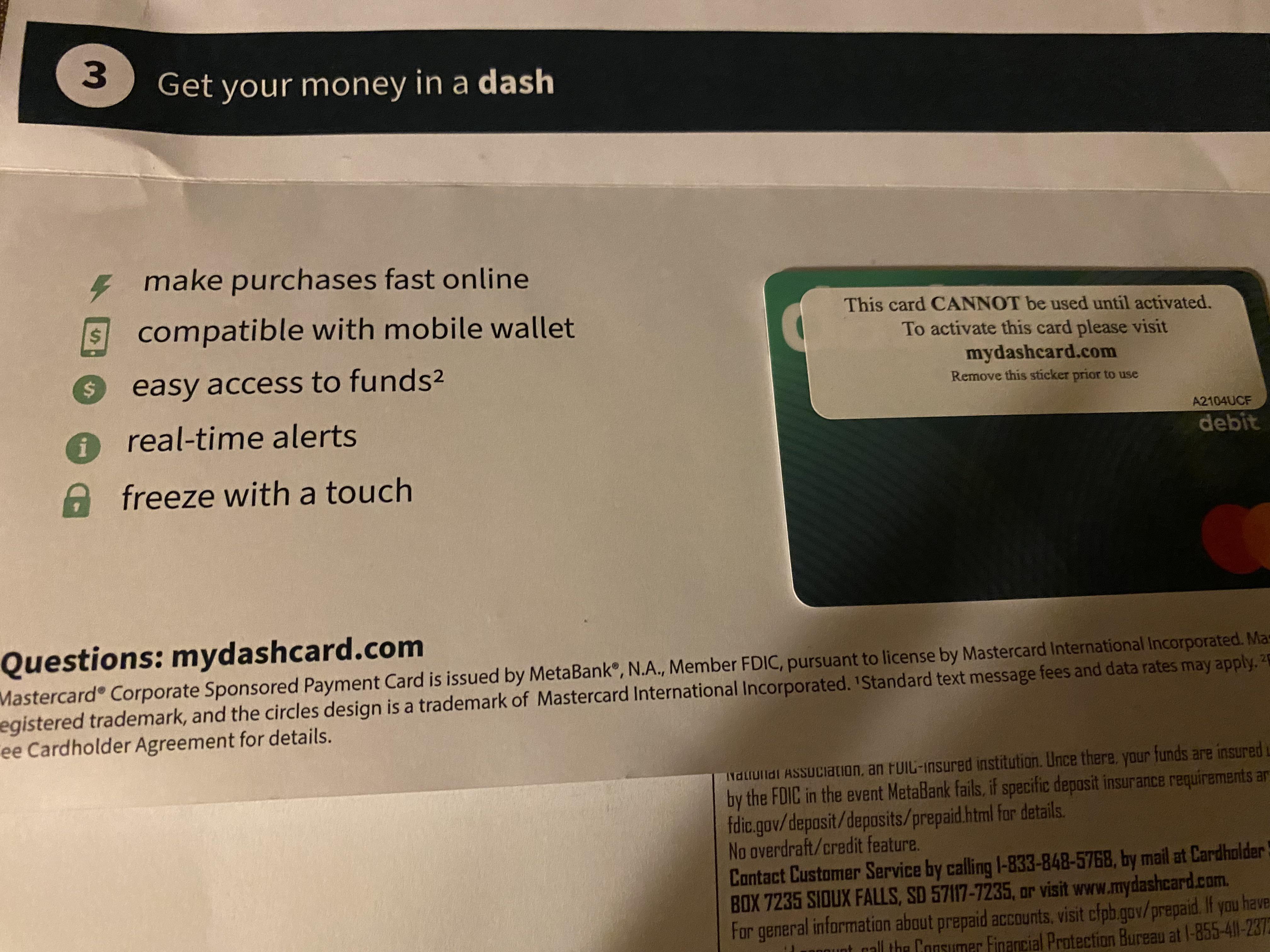 my dash card customer service Xavier Rosenthal