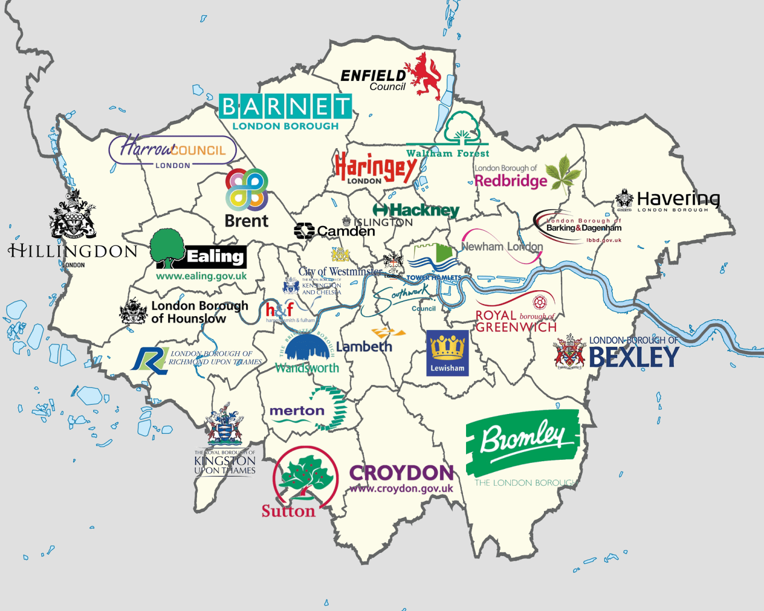 Boroughs Map GoParksLondon