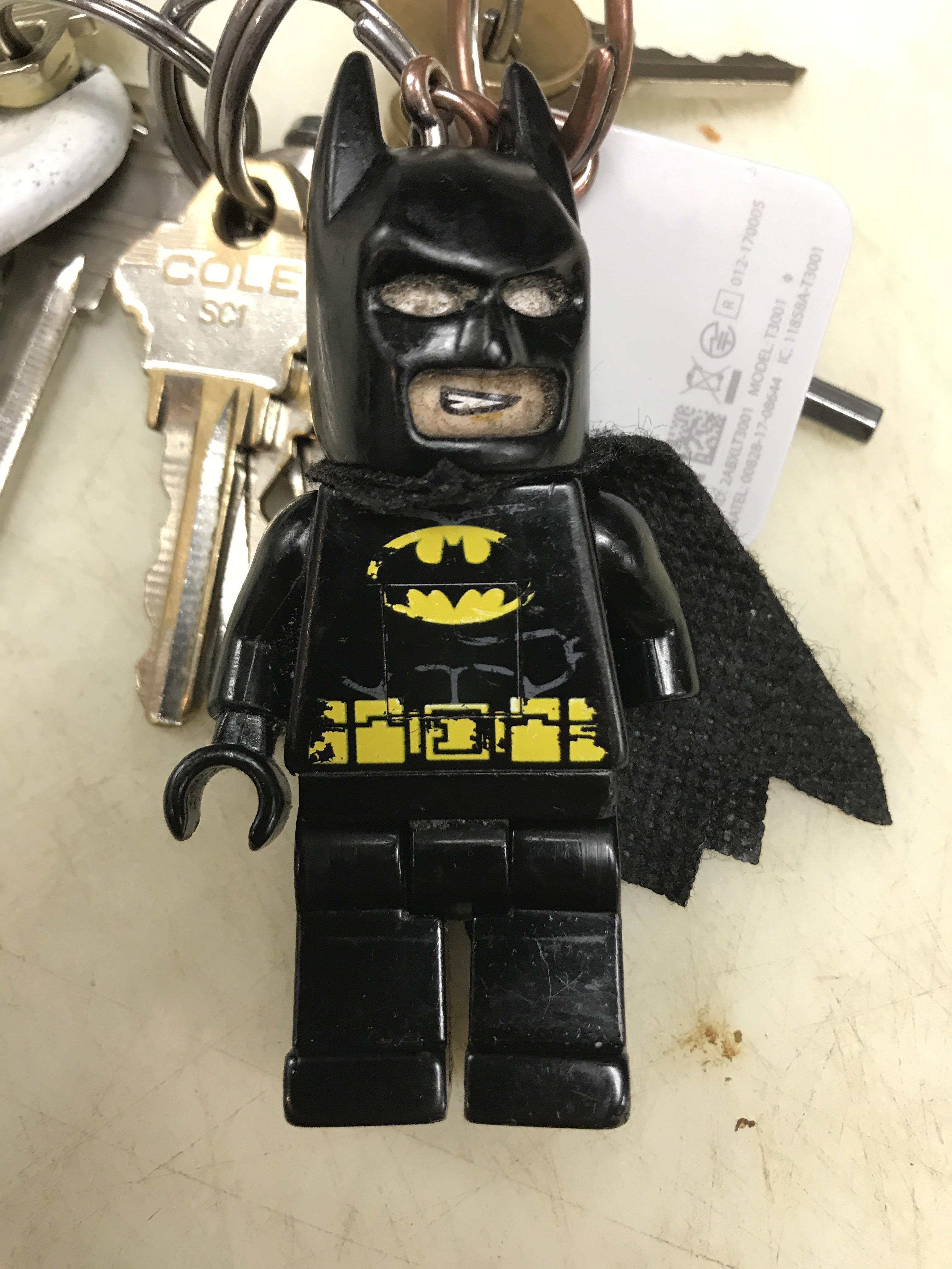Keychain flashlight helps guide me through the dark. r/batman