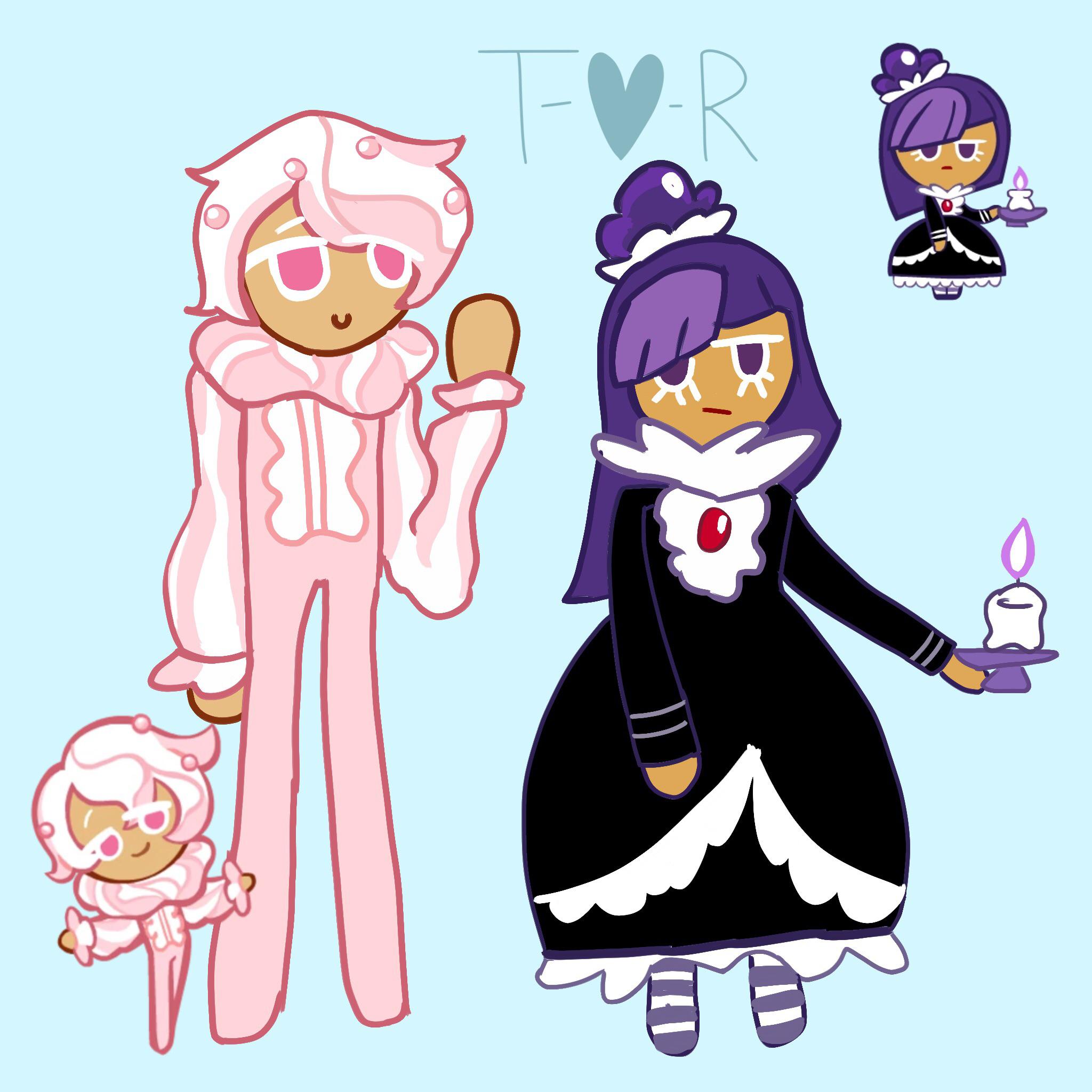 Whipped cream cookie and blackberry cookie r/Cookierun