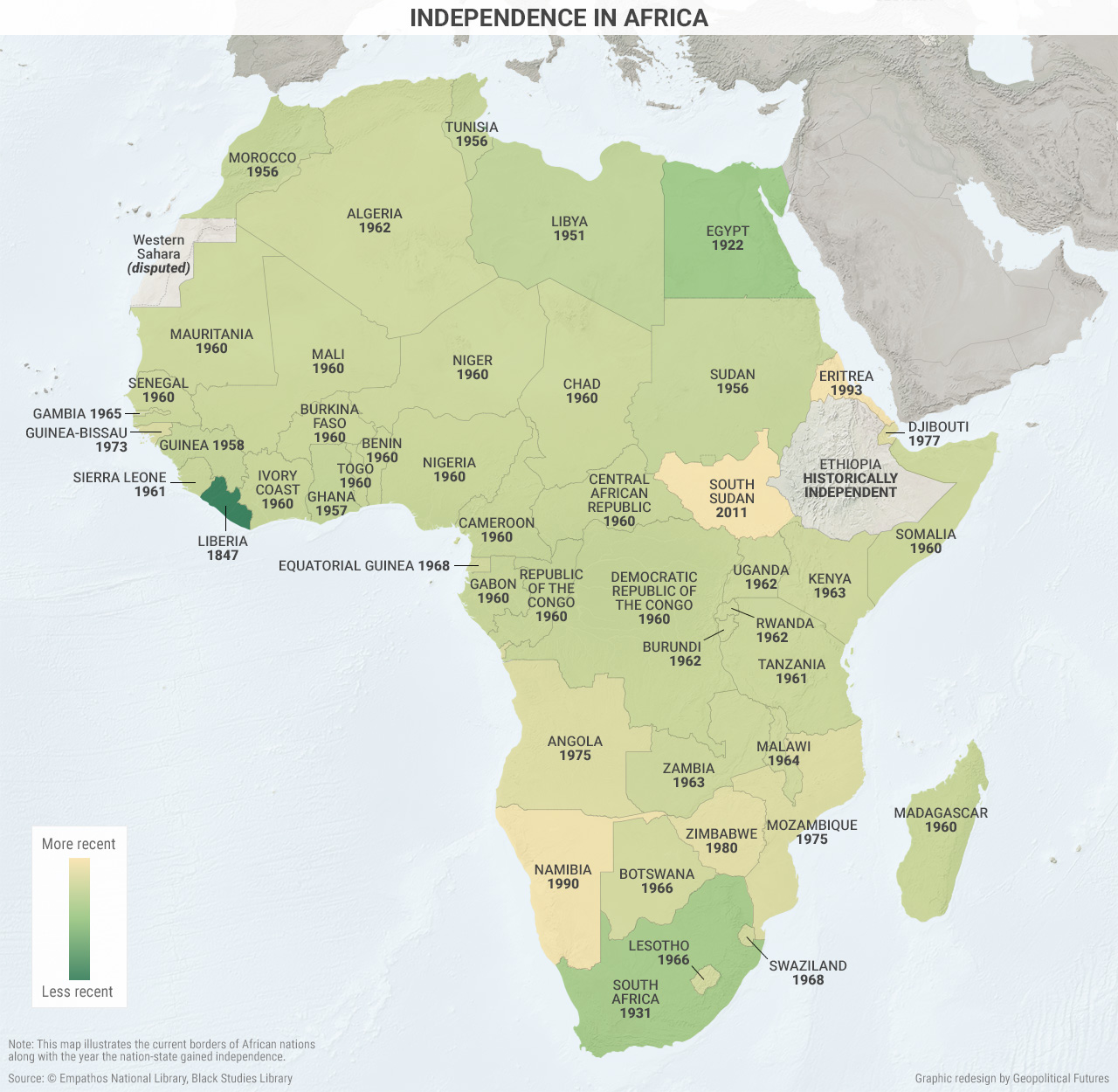 The Years that African Nations Gained Their Independence r/Africa