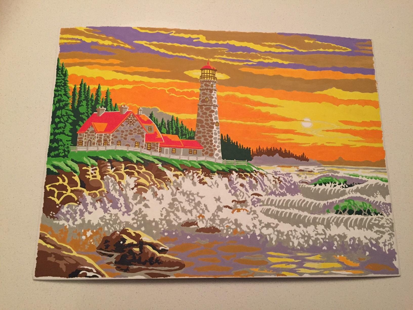 First paintbynumbers done. Love the offkilter colours. r