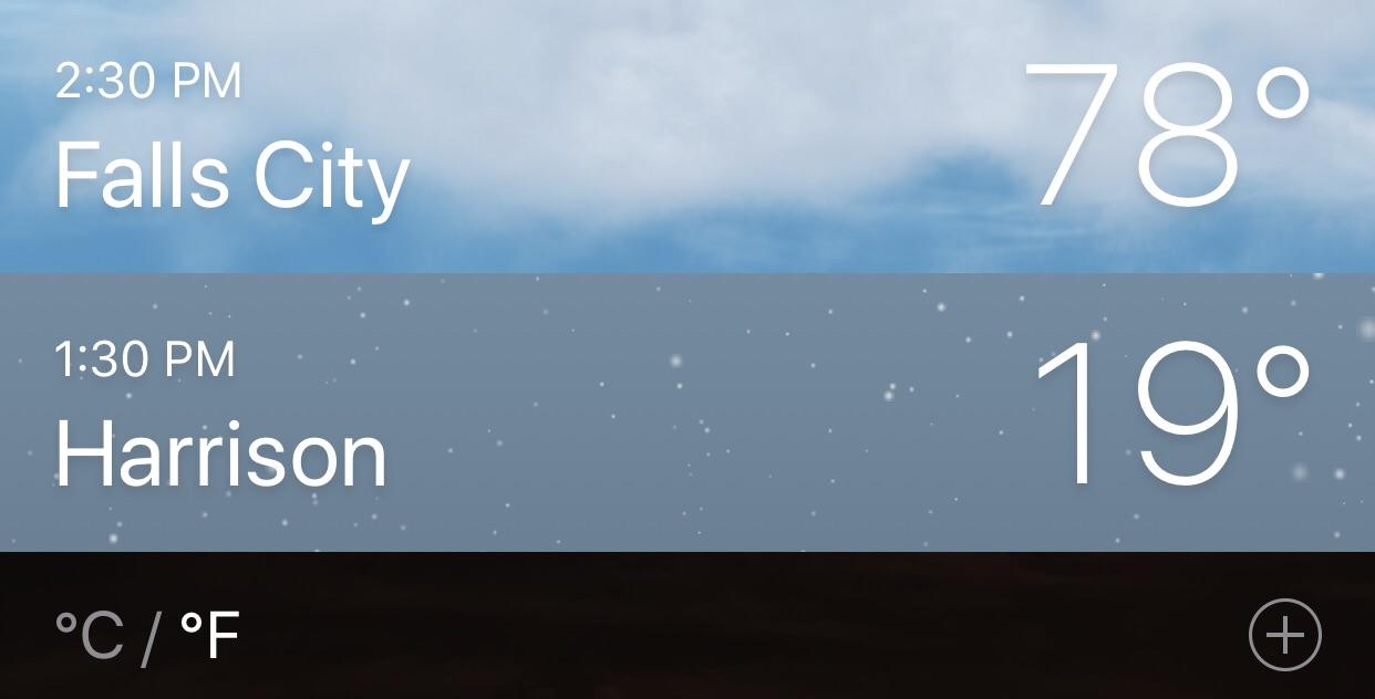 Lets check how Nebraska is holding up.... (Falls City,NE & Harrison,NE