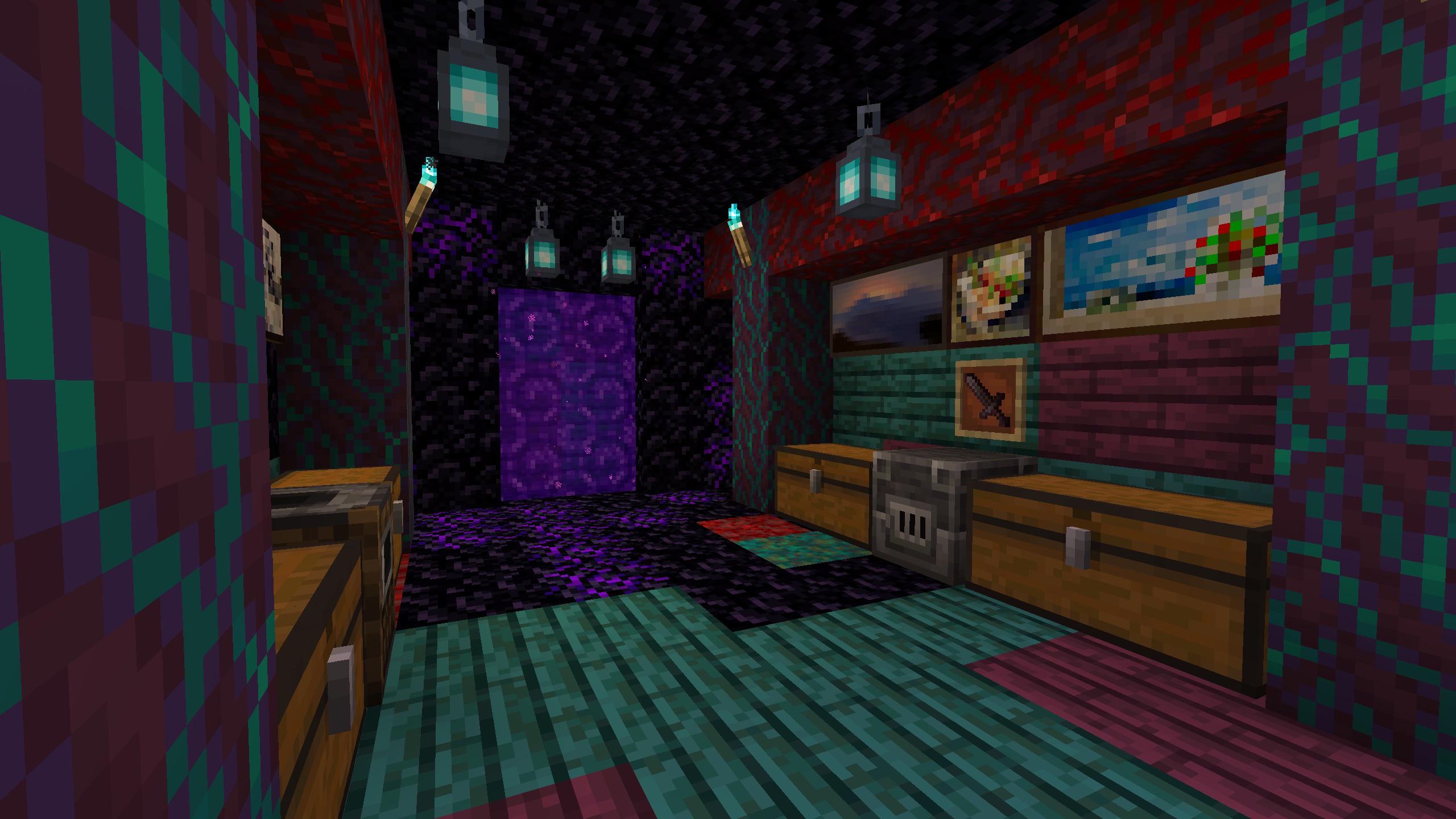 Nether Portal Room inspired by 1.16 r/Minecraft