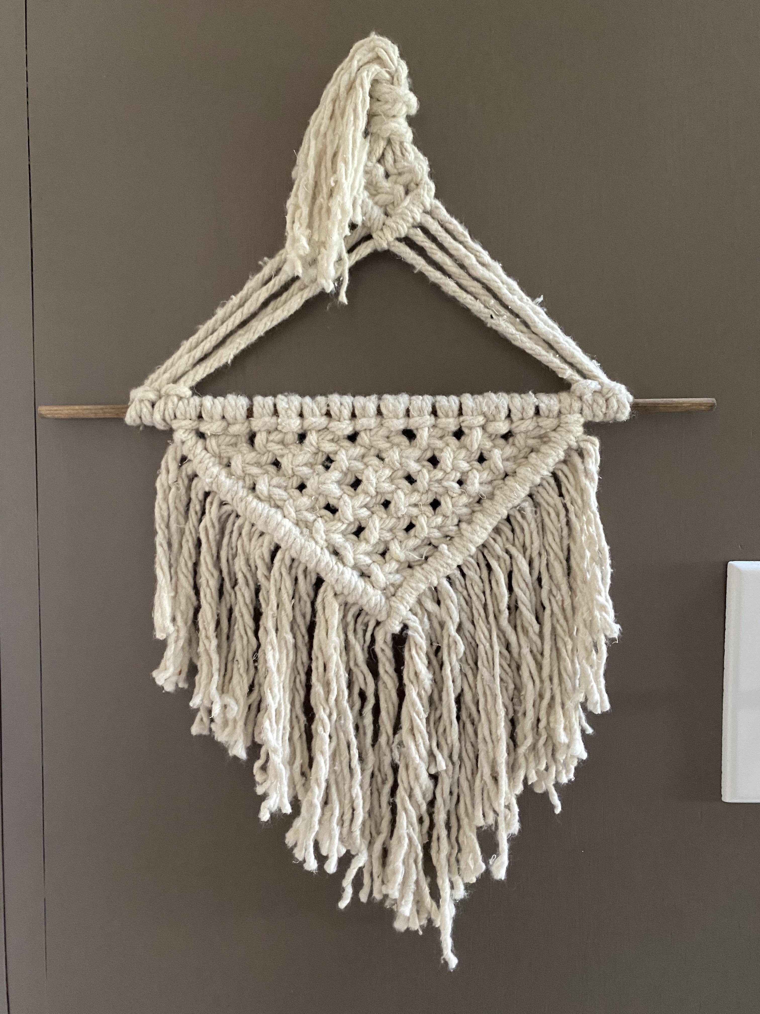 I’ve been trying alternatives to macrame cord and made this from a mop