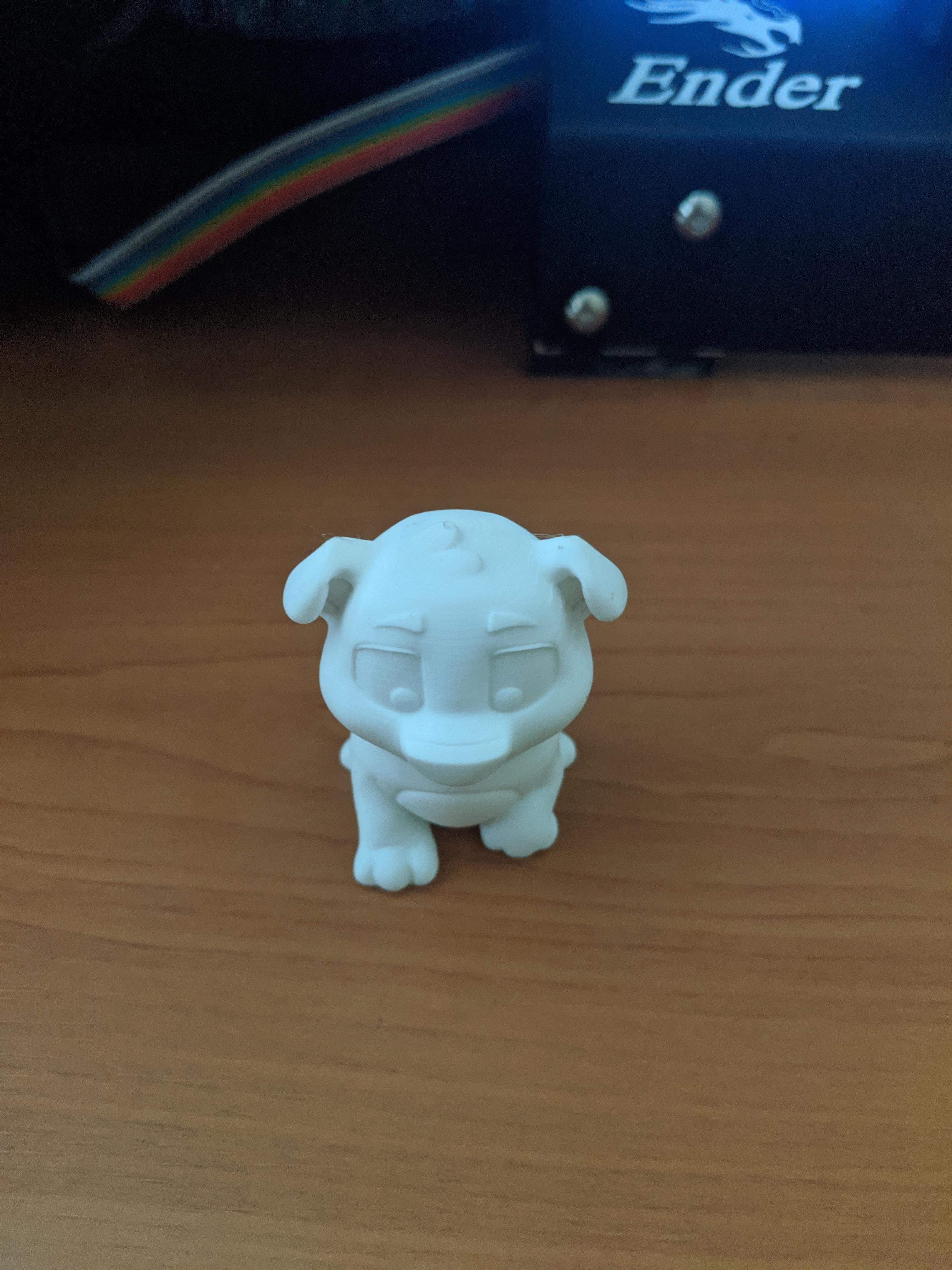 Finally got my ender 3 pro up and running. Ran the dog