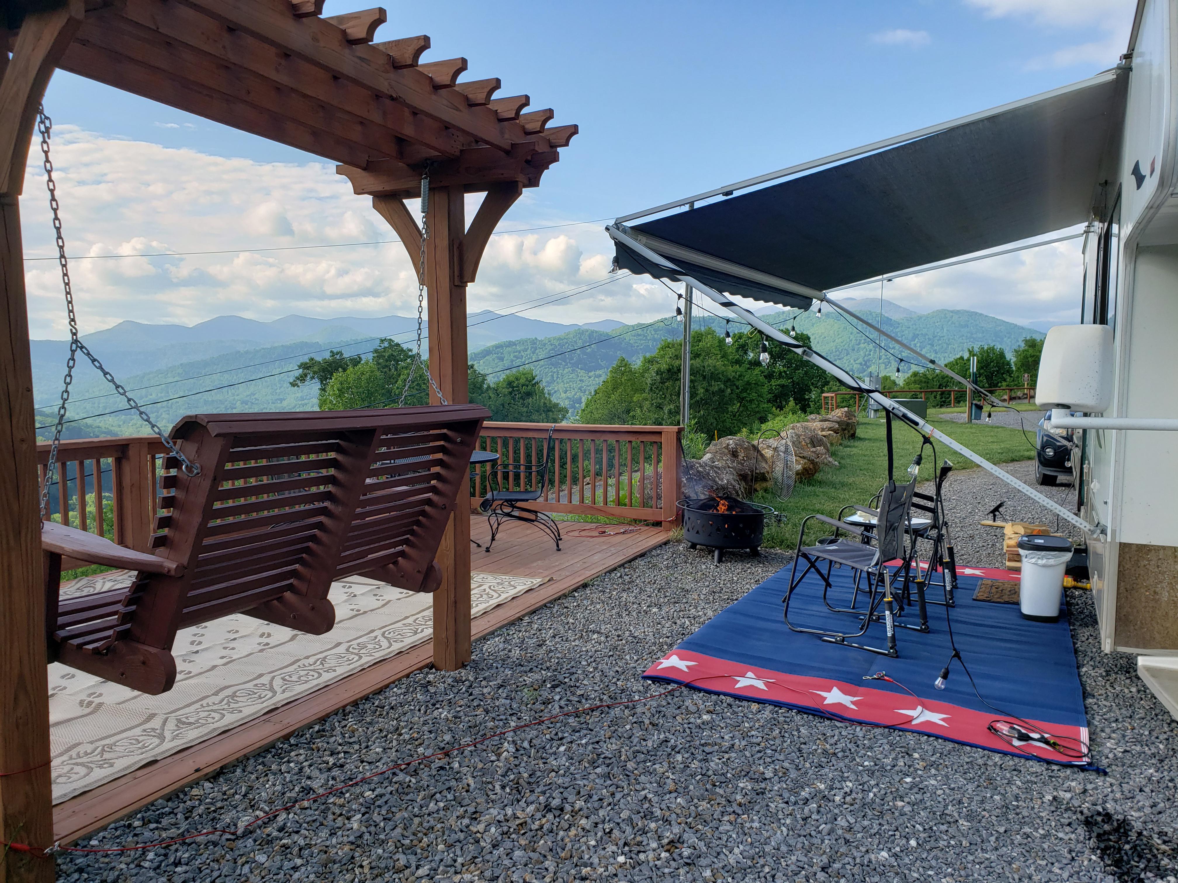 Gotta check out Mama Gertie's Hideaway Campground in Swannanoa, NC