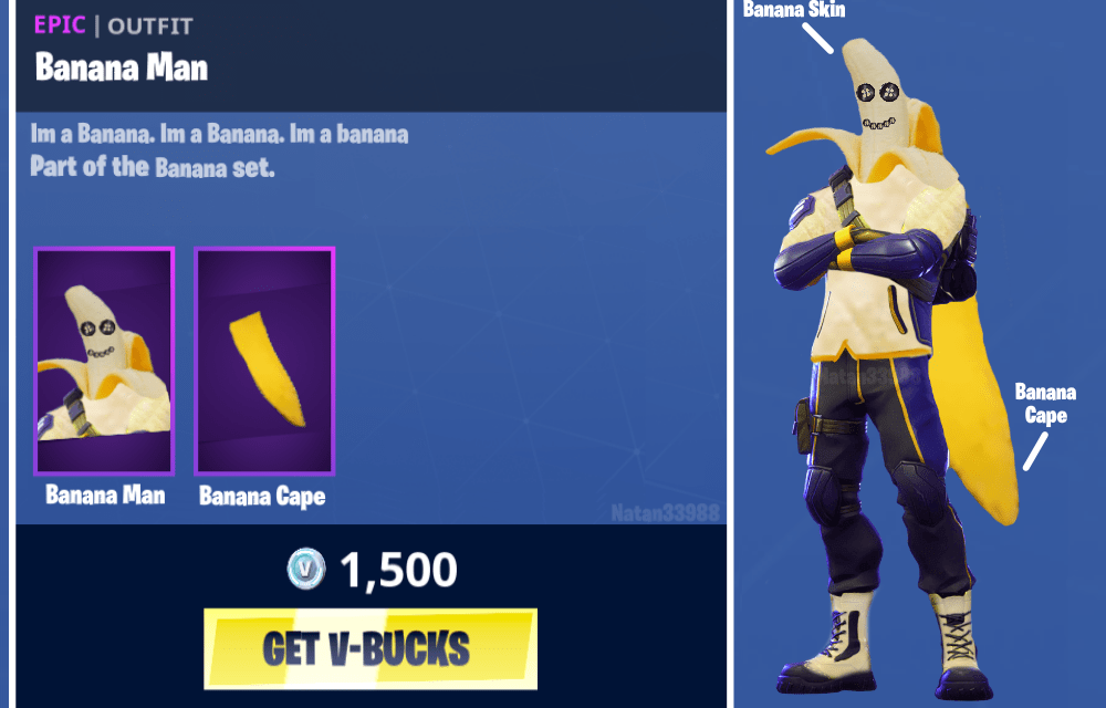 I Made A Banana Man Skin Concept r/FortNiteBR