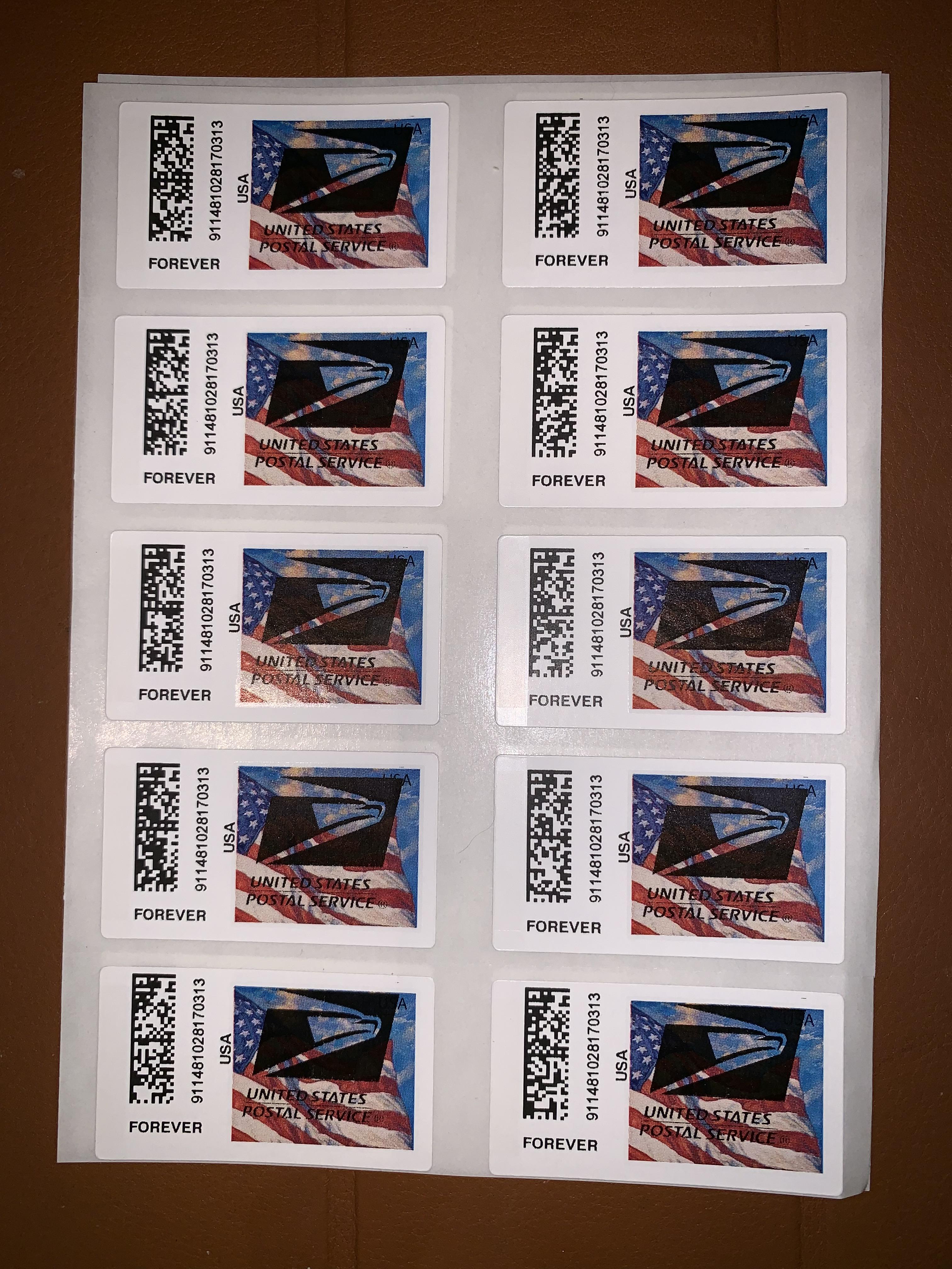 What is the code pattern on printed stamps from a USPS kiosk? r/stamps