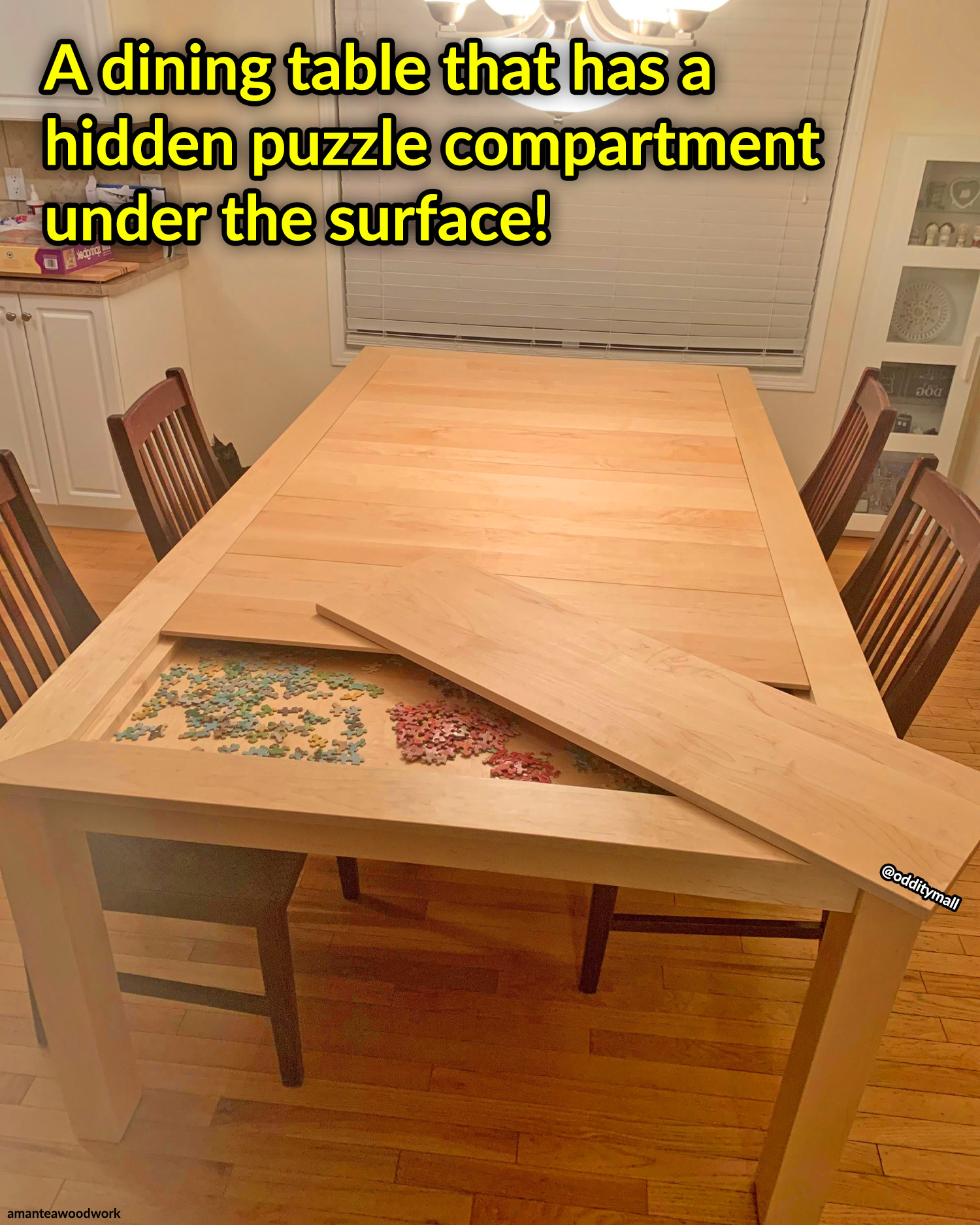 Puzzle Dining Table OddityMall