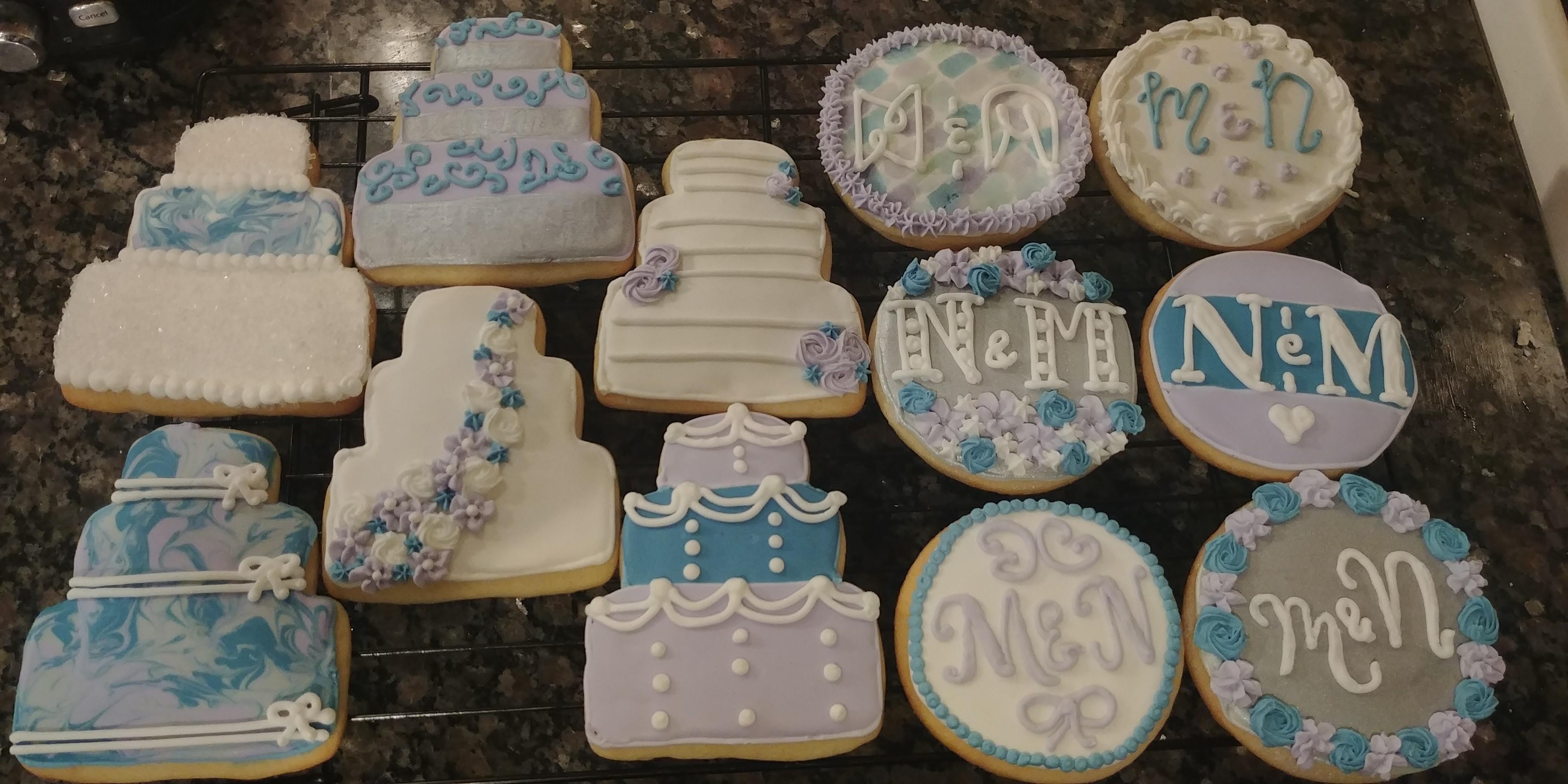 Royal icing wedding cookies! Baking