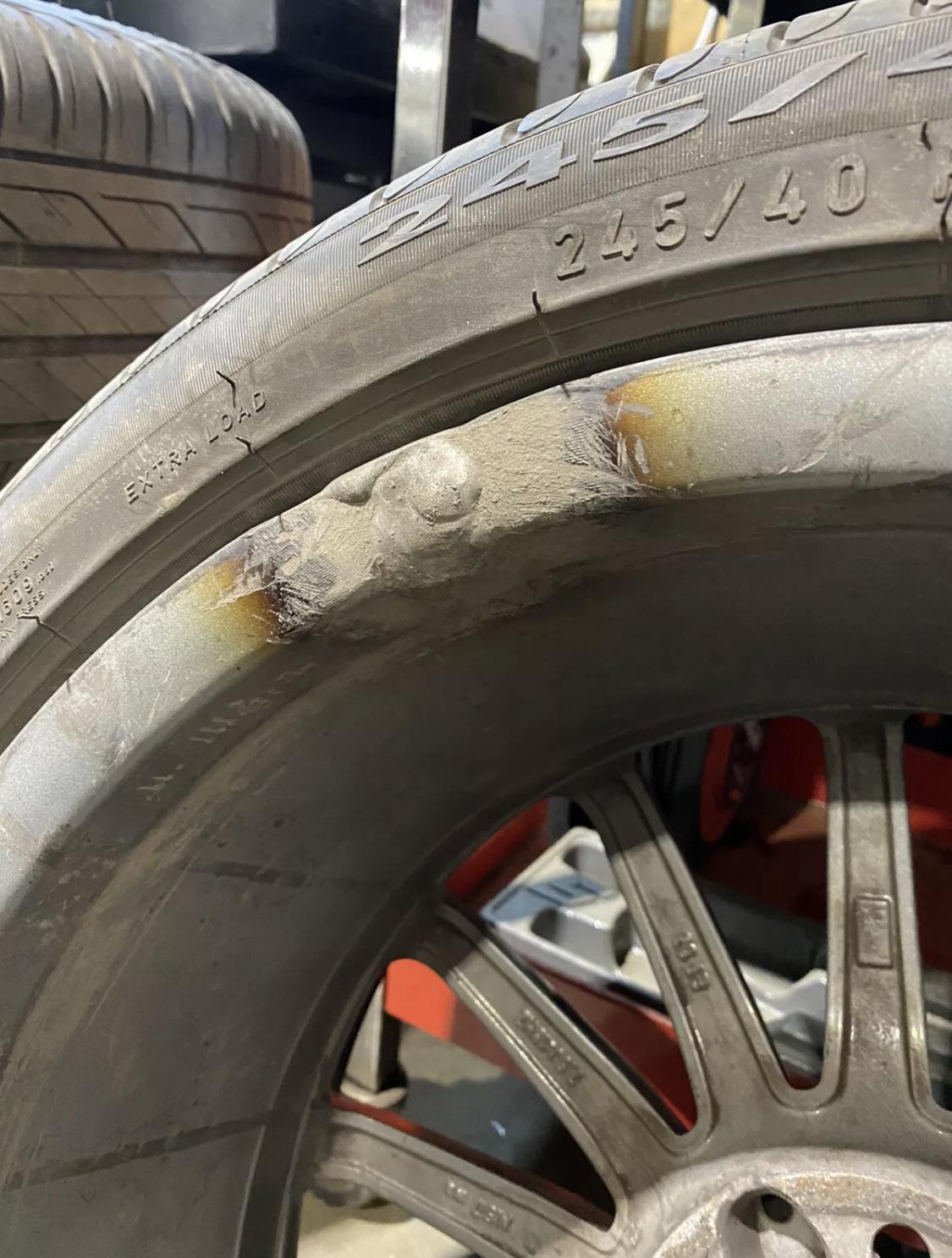 Considering buying some wheels but one had a crack that has been