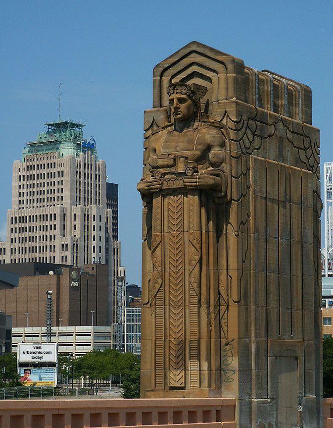 The Hope Memorial Bridge in Cleveland, Ohio r/ArtDeco