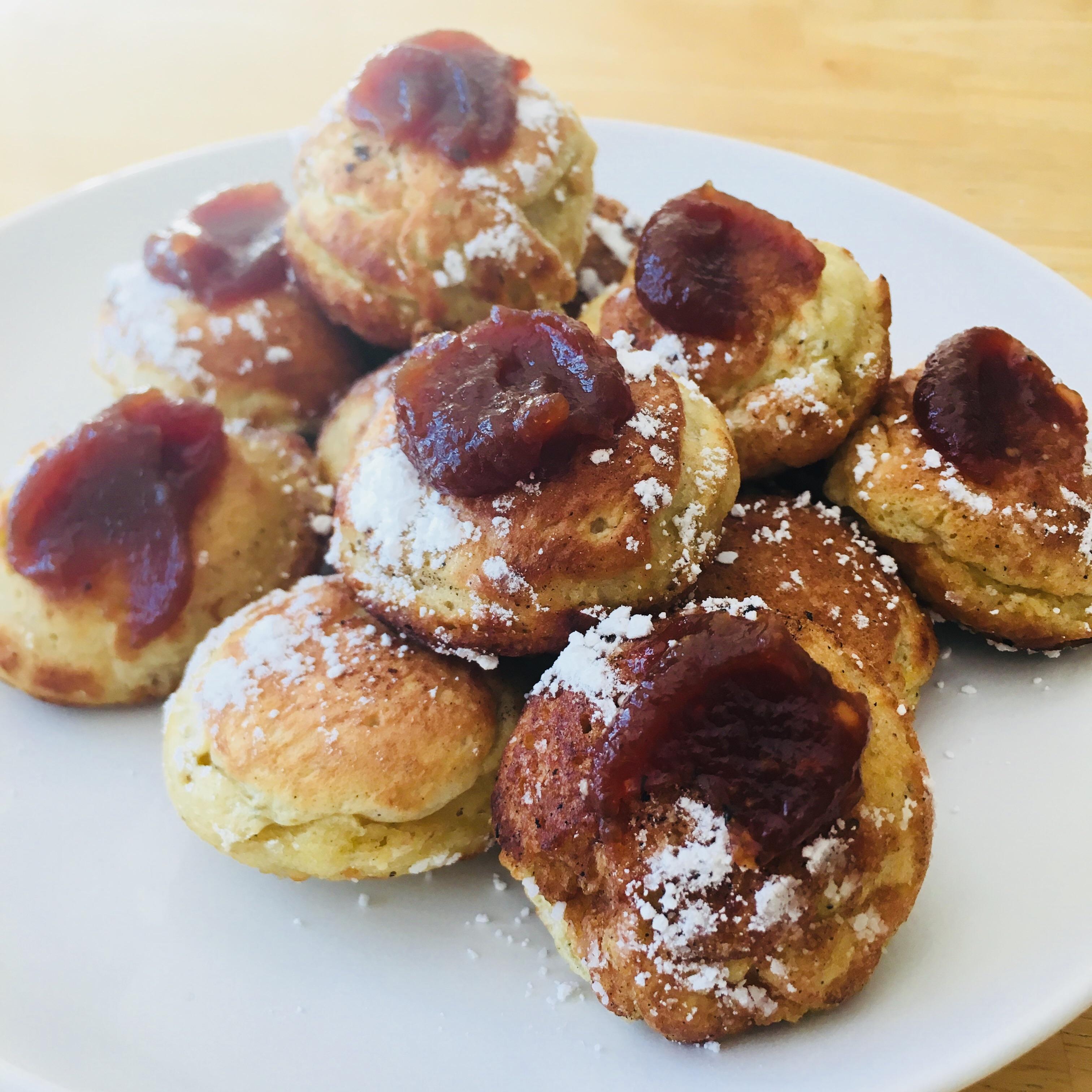 Danish Christmas Recipes [homemade] Danish Christmas pancakes with apple butter food