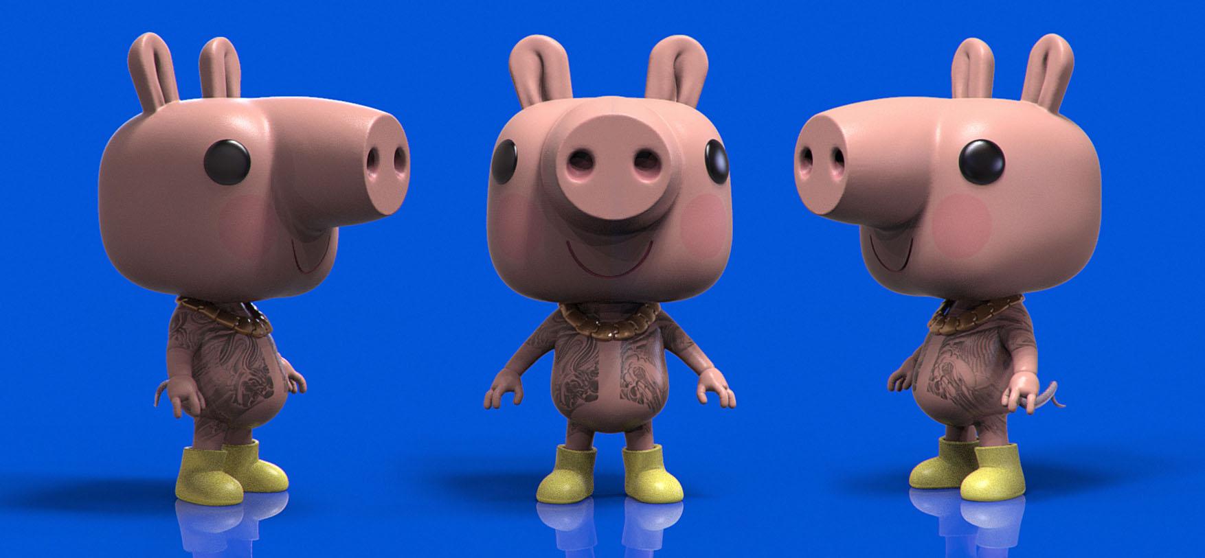 peppa pig custom funkopop
