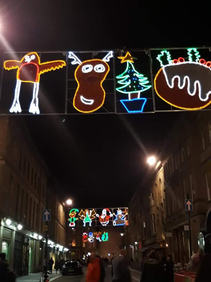 These Christmas Lights in Newcastle City Centre were originally hand