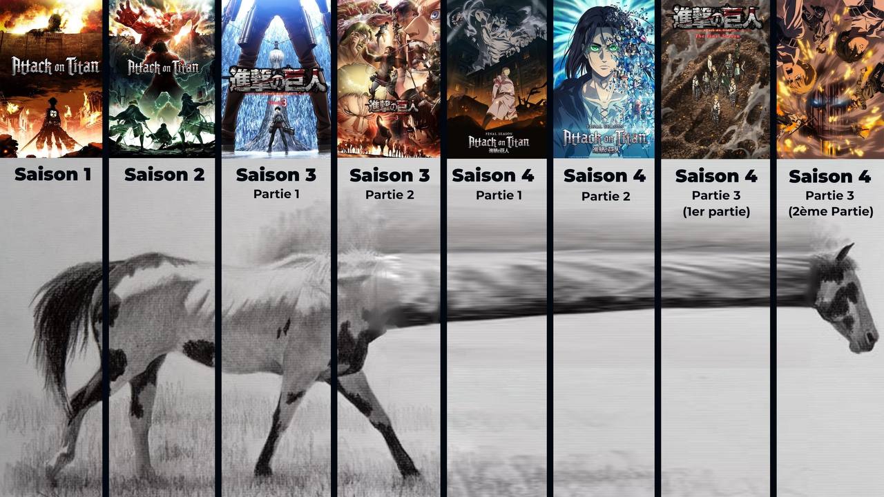 This horse already looks like a titan r/Animemes