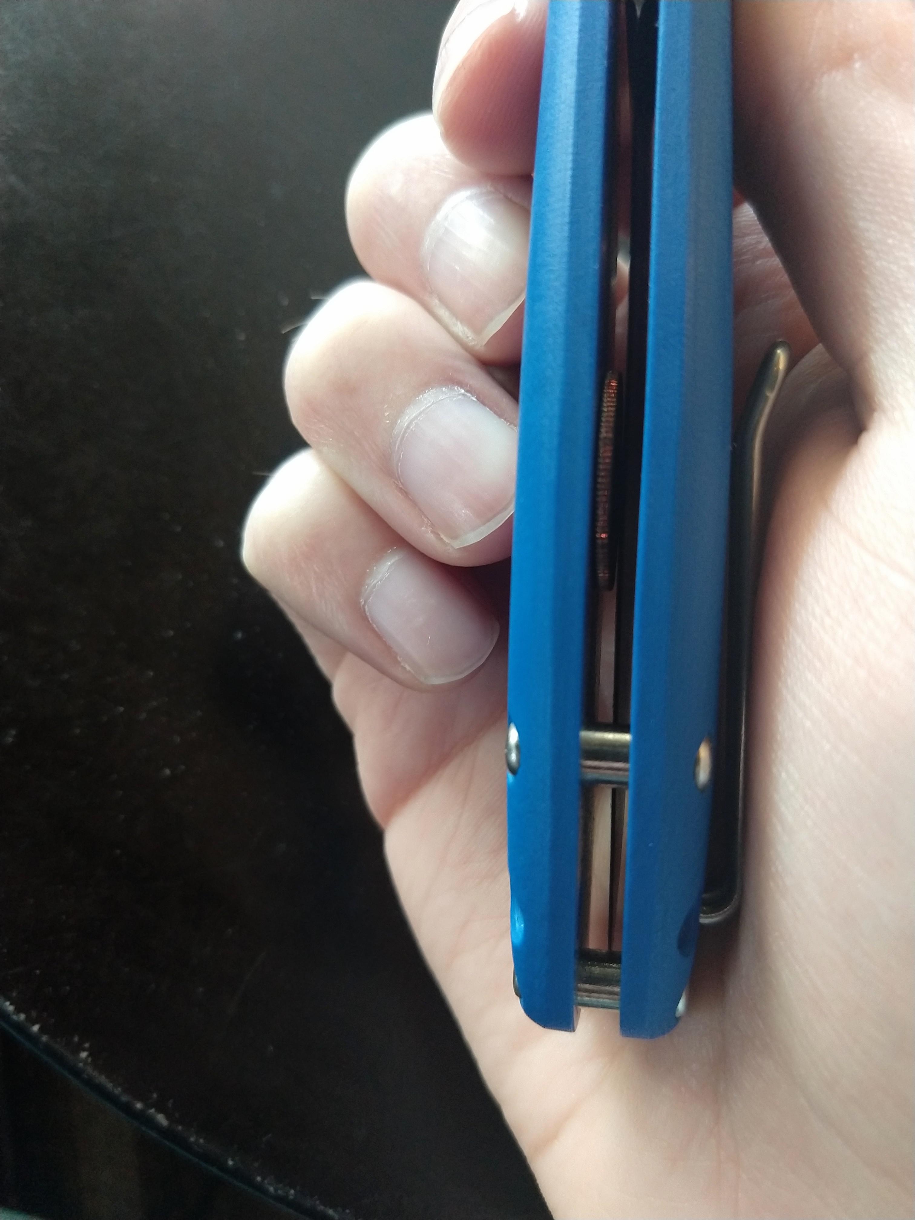 I probably shouldn't carry loose change in the same pocket as my knife