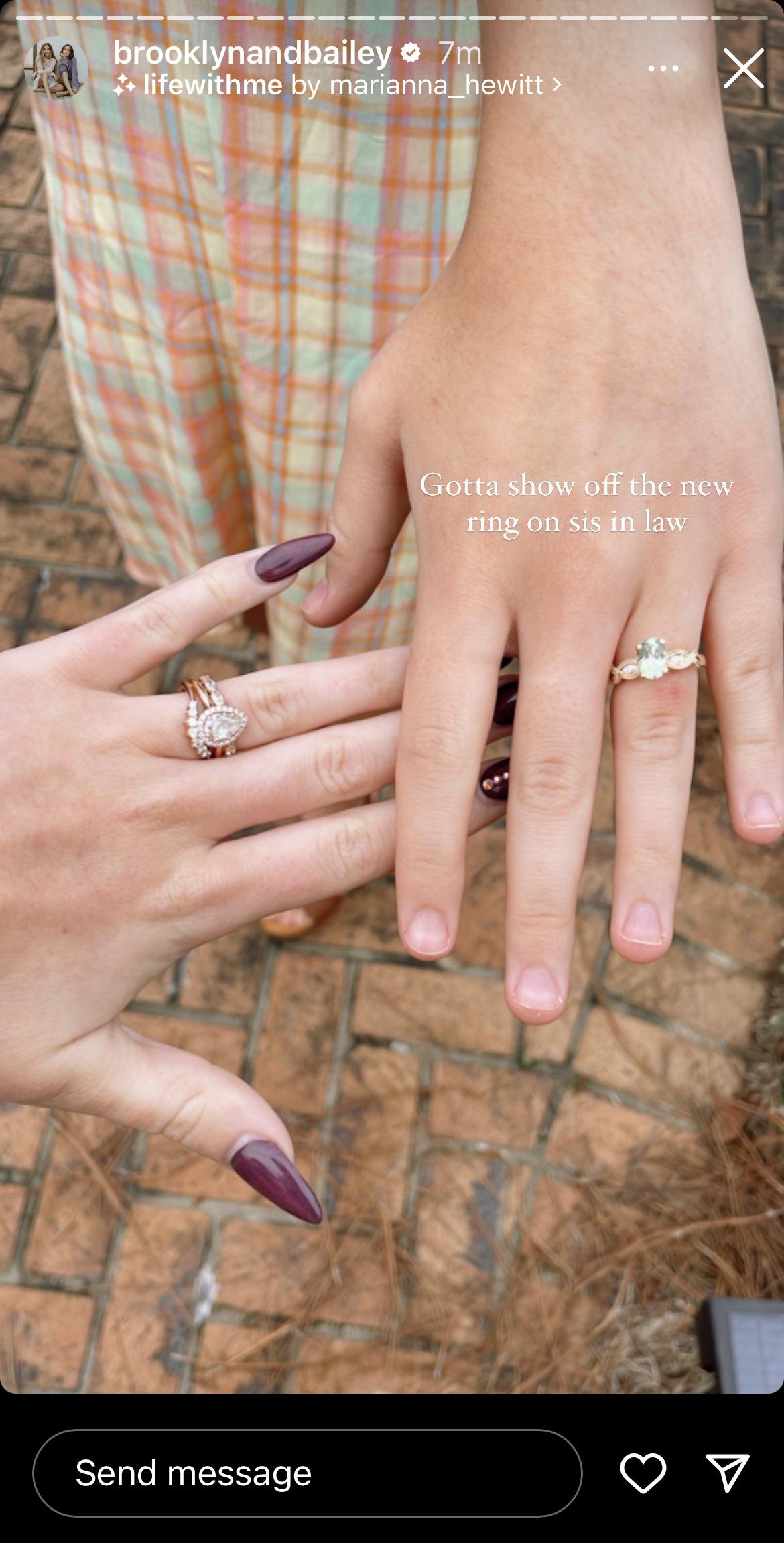 Bailey + Ring = always shows it everytime whoever is engaged needs to