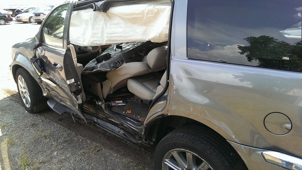 My car after accident in 2014. Luckily I only had a few minor bruises