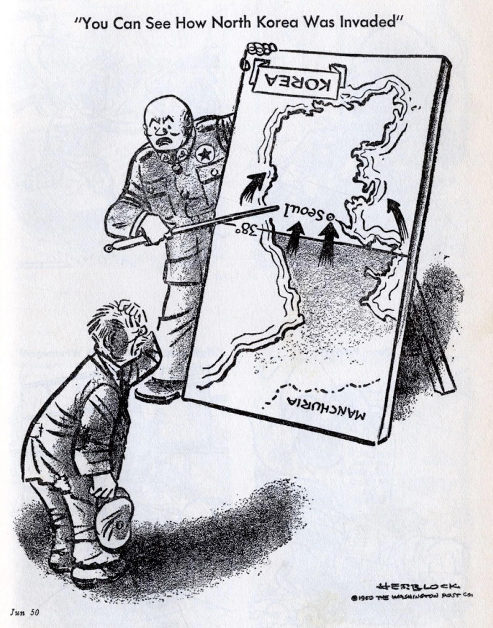 ''You Can See How North Korea Was Invaded'' American cartoon (artist