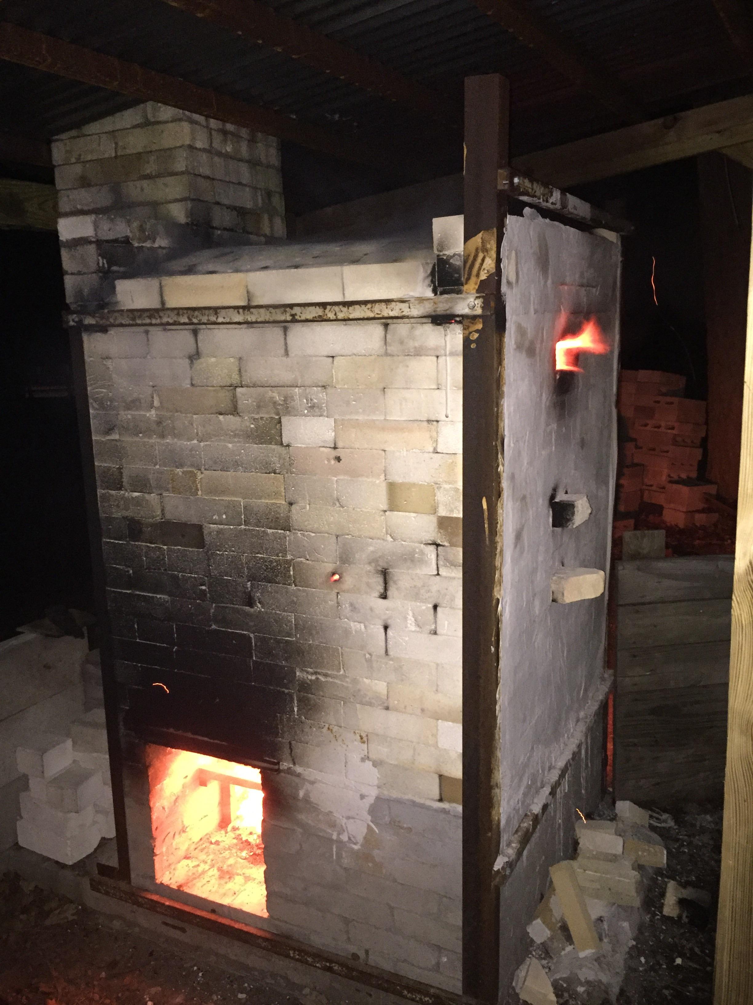 Having myself a little cone 6 wood firing tonight. r/Pottery