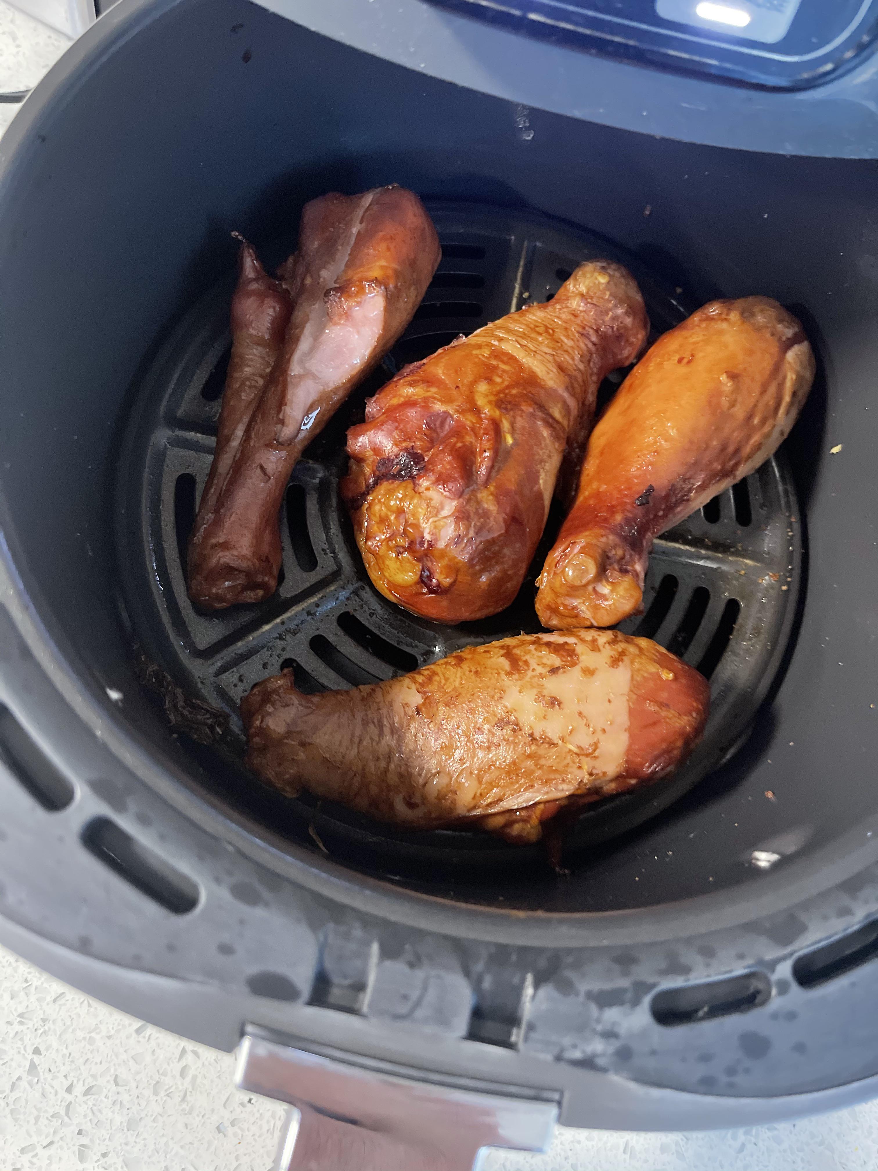 Air fried smoked chicken drumsticks r/dinner