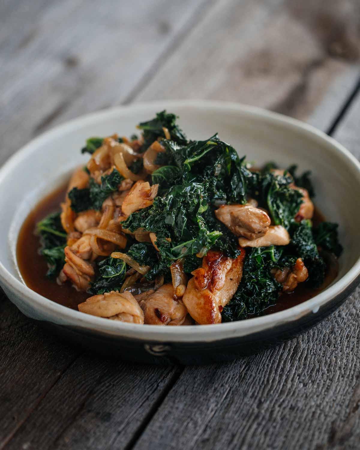 Chicken & Kale with Oyster Sauce Recipe Easy Asian Home Cooking r
