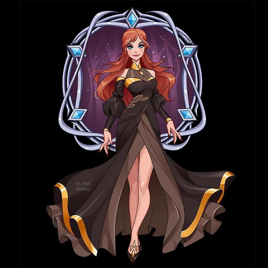 Anna from the villain collection by Olena Minko Instagram r/Frozen