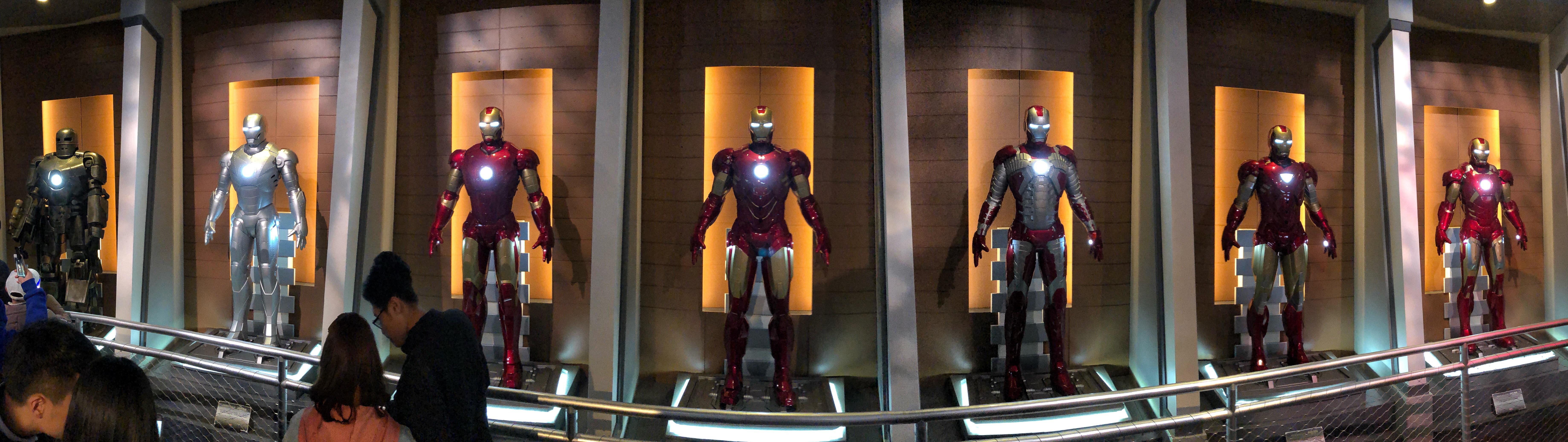 Iron man suits in Shanghai Disney land, it is always the coolest r