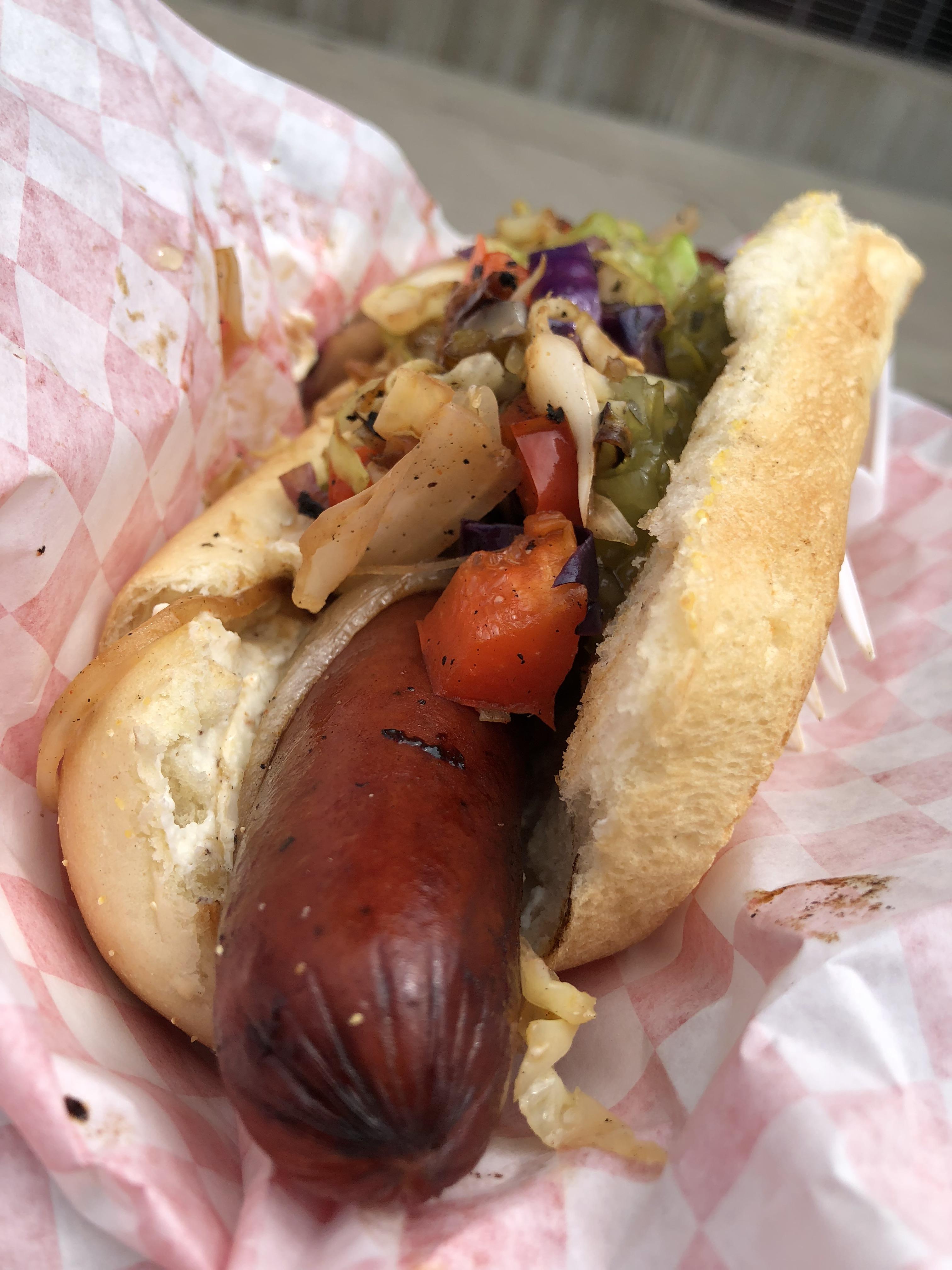 [I Ate] Seattle Style Hot Dog (cream cheese) r/food