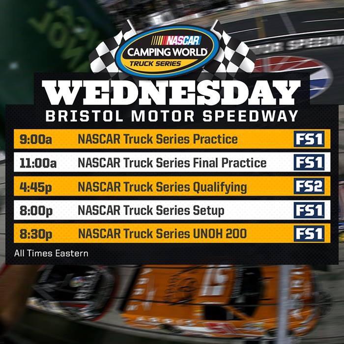 Nascar Bristol Tv Schedule 2024 Who's ready for some Truck Series racing in Tennessee? Here's today's