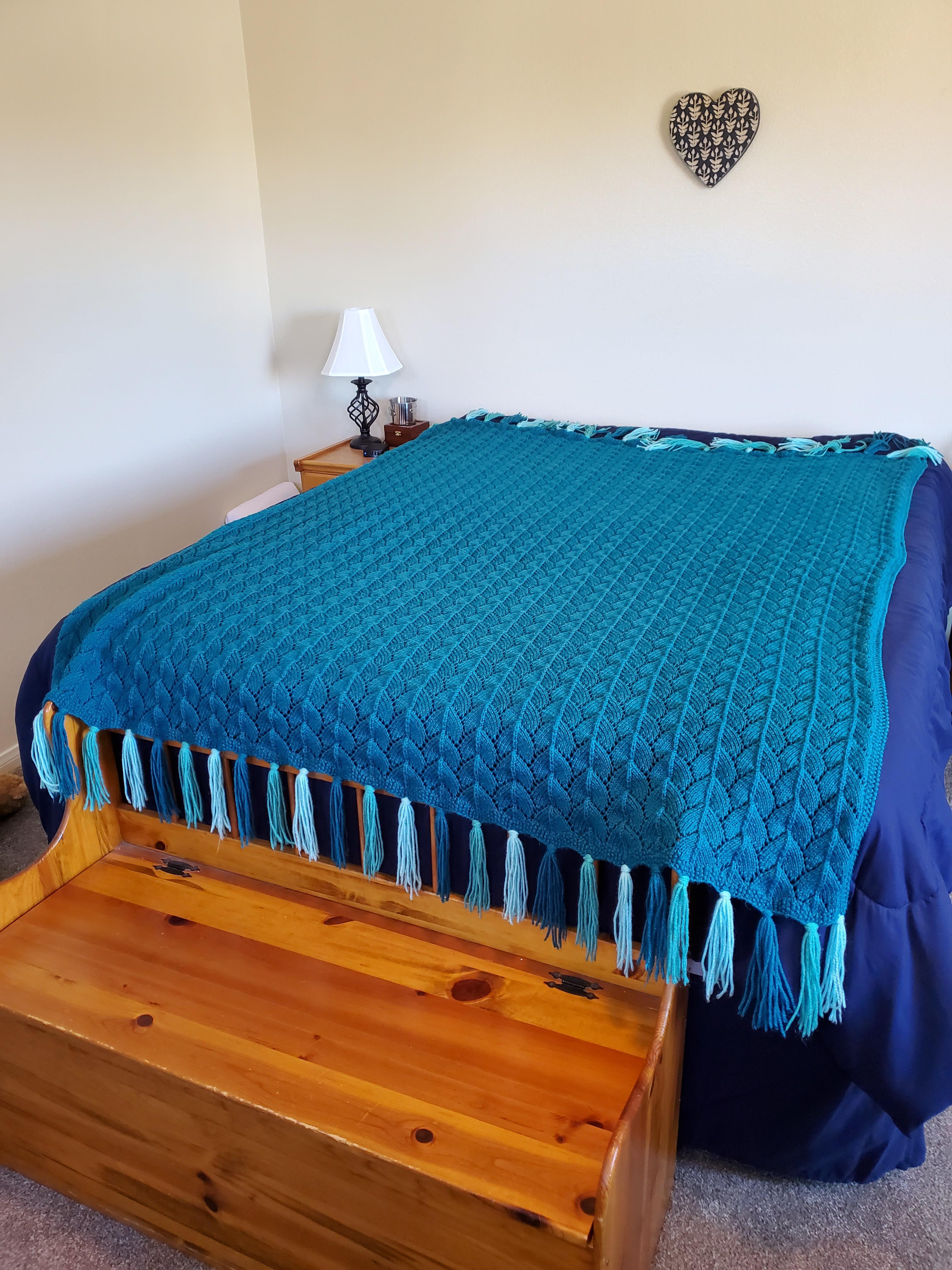 Finished this blanket for my daughter. She picked out the pattern and