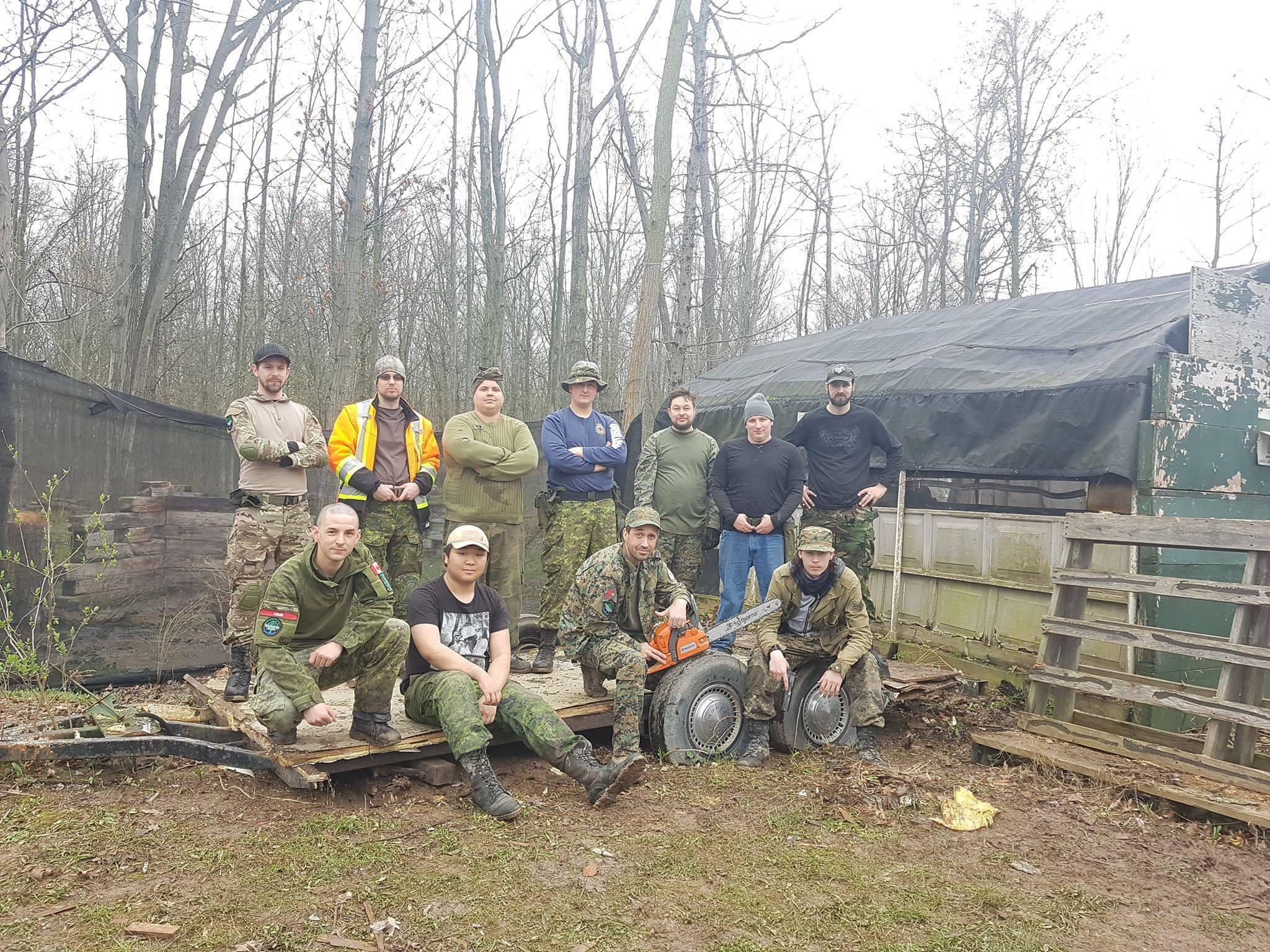 Just some of the guys who came early and helped with field repairs
