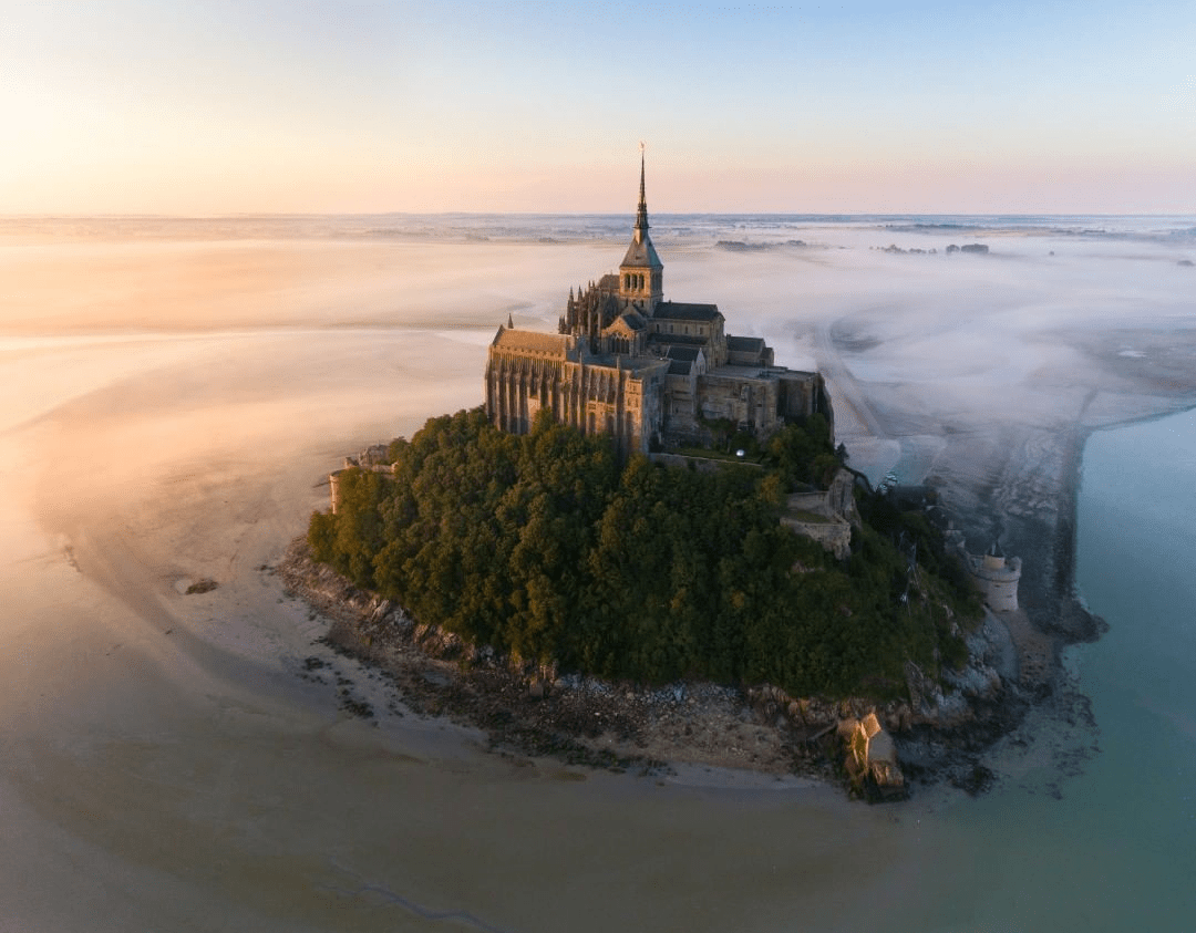 MontSaintMichel, an island off of Normandy, France r/pics