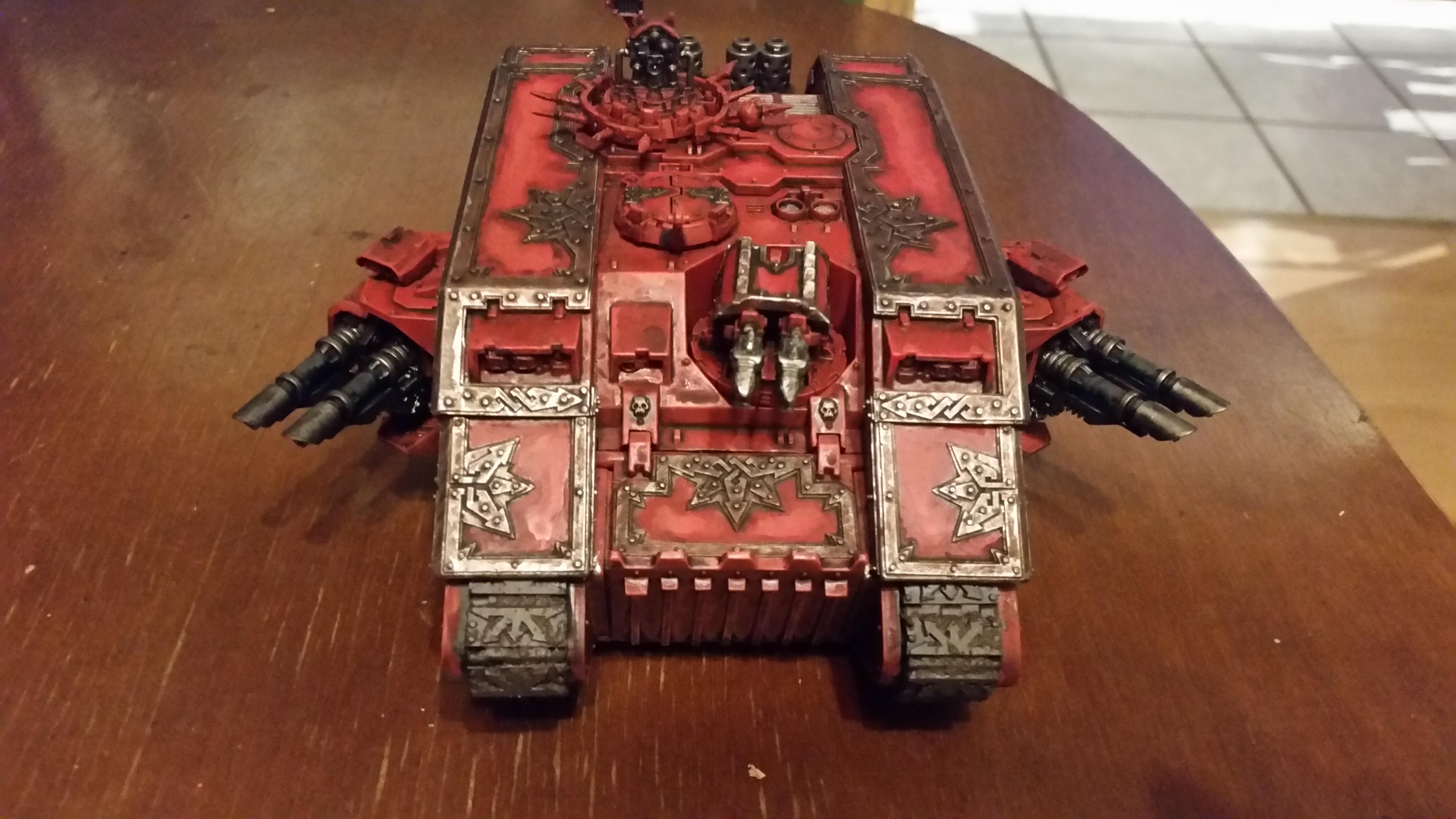 Nearly done. Wip Crimson Slaughter Land Raider. Trim kit and tracks by