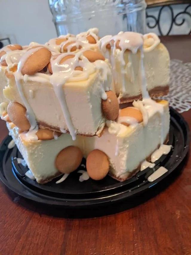 banana pudding cheesecake squares r/DessertPorn