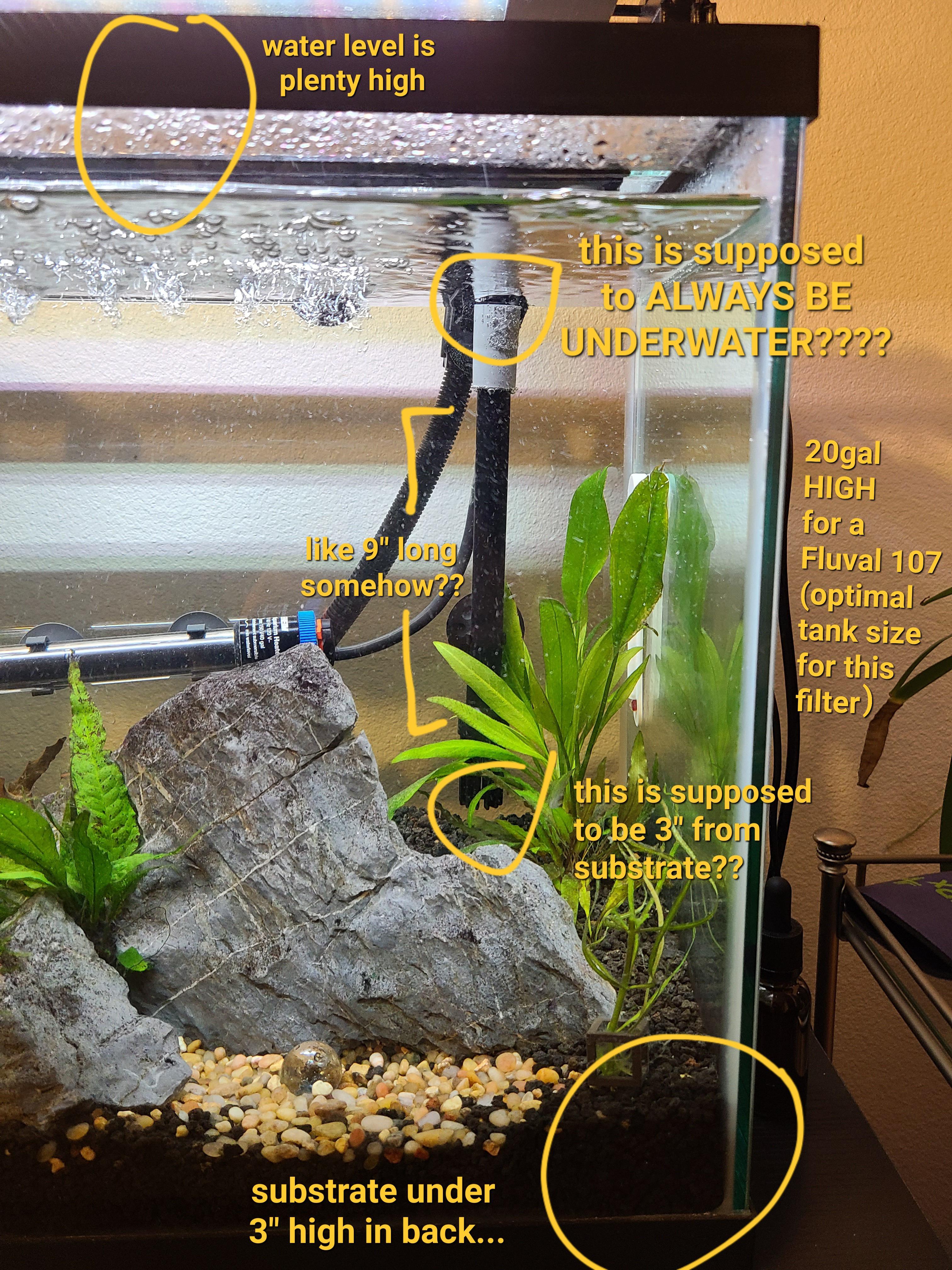 Fluval 107 canister filter intake assembly super long?? r/Aquariums
