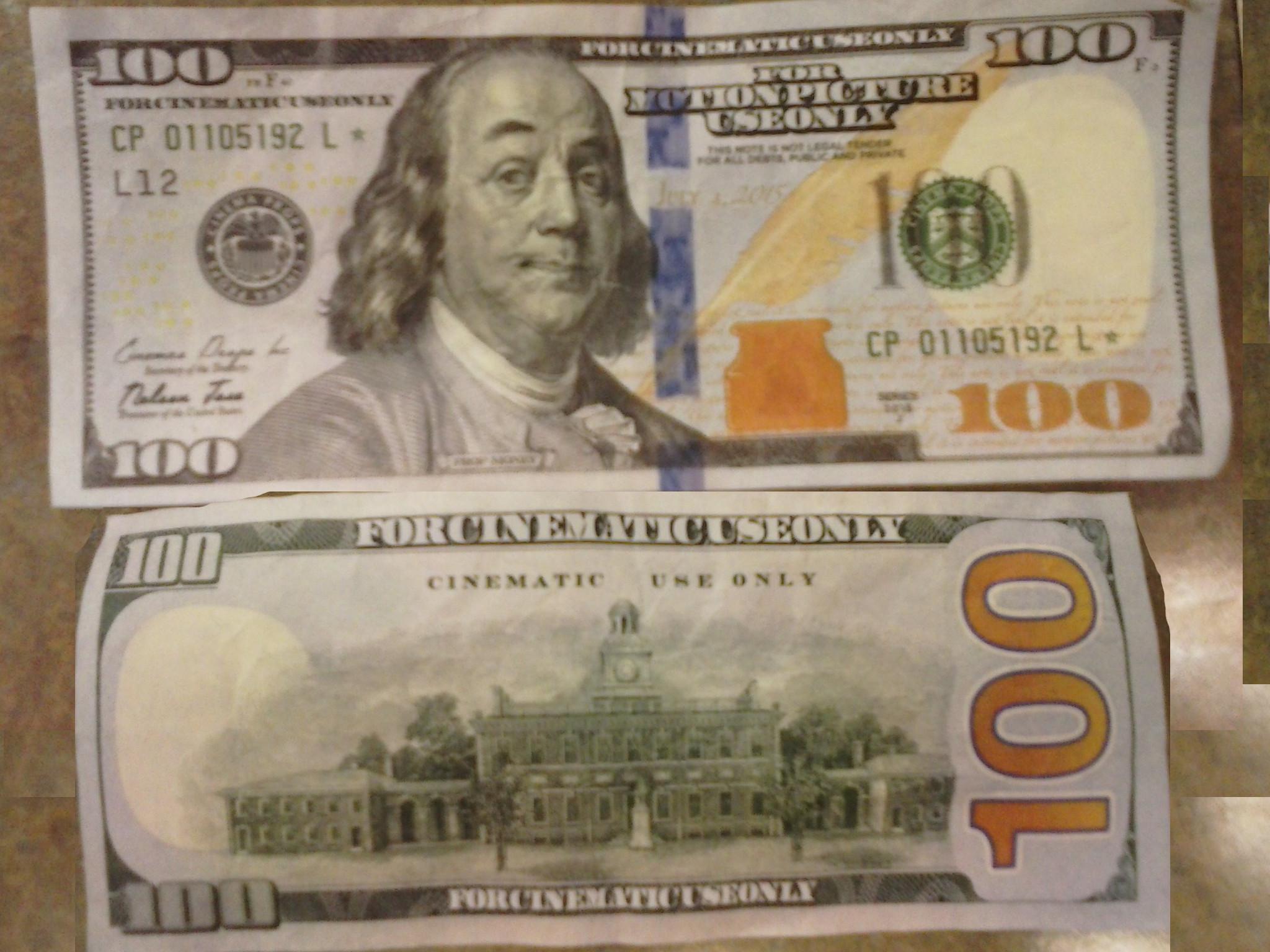 This movie prop 100 bill. r/mildlyinteresting