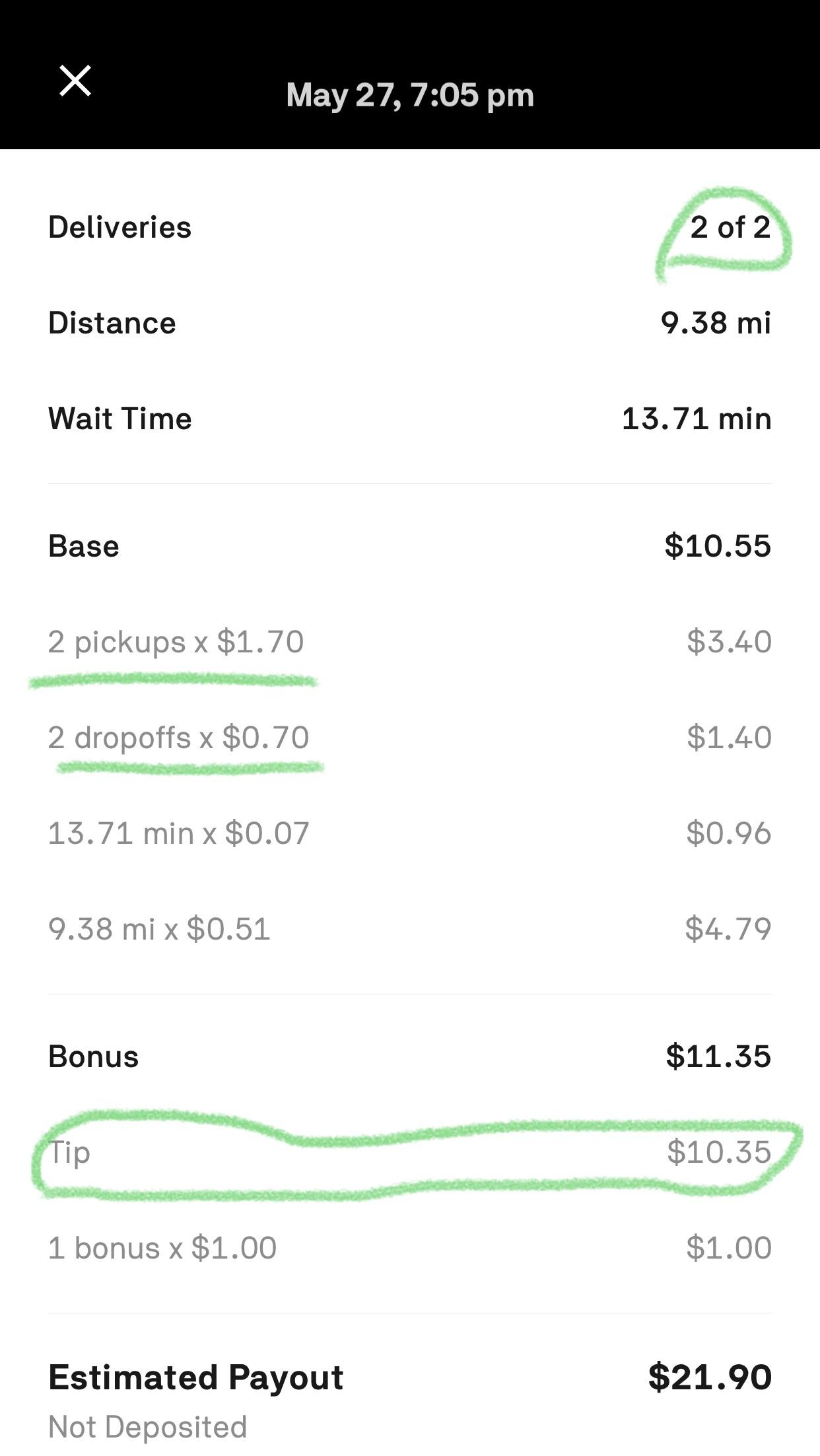 Stacked order which person tipped me? r/postmates